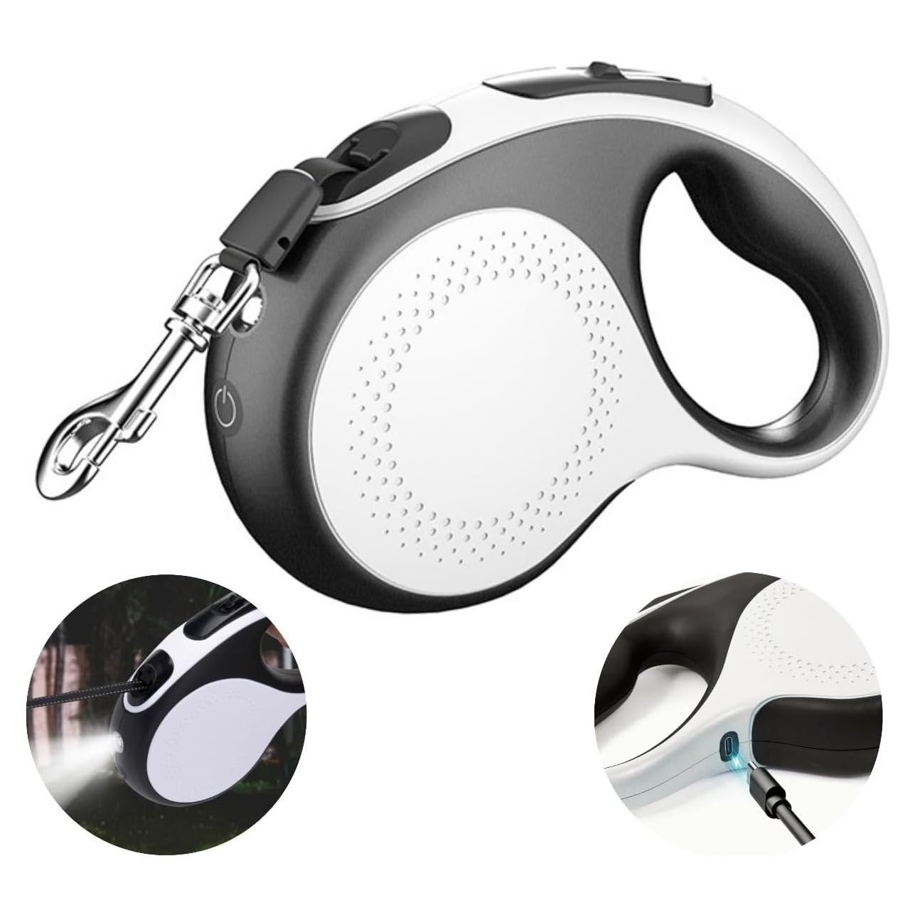 Correa Retráctil para Perro Henan 4.88m con Luz LED - Resistente