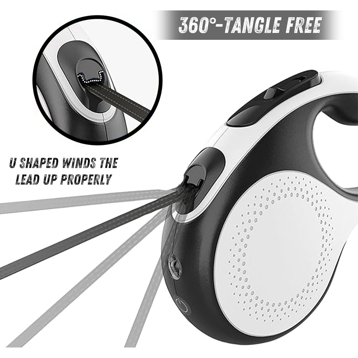 Correa Retráctil para Perro Henan 4.88m con Luz LED - Resistente