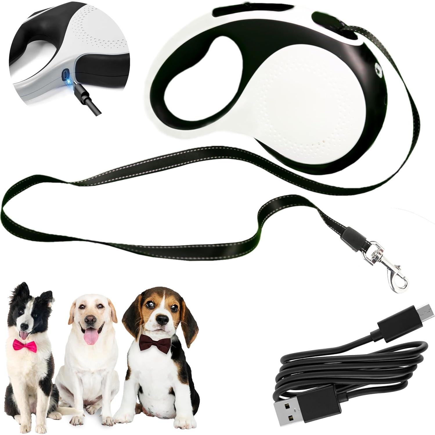 Correa Retráctil para Perro Henan 4.88m con Luz LED - Resistente