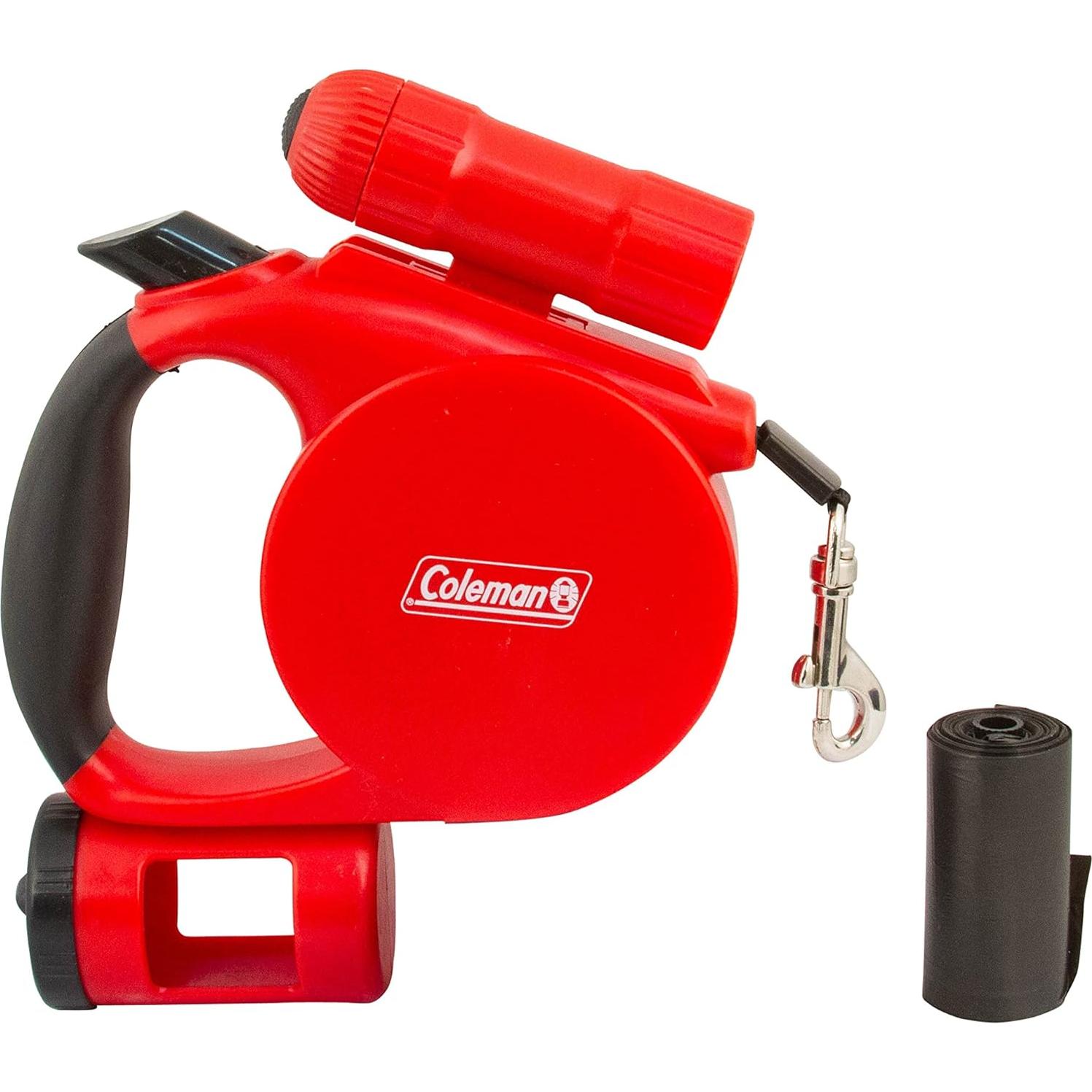 Correa Retráctil 3 en 1 Coleman para Perros con Luz y Soporte