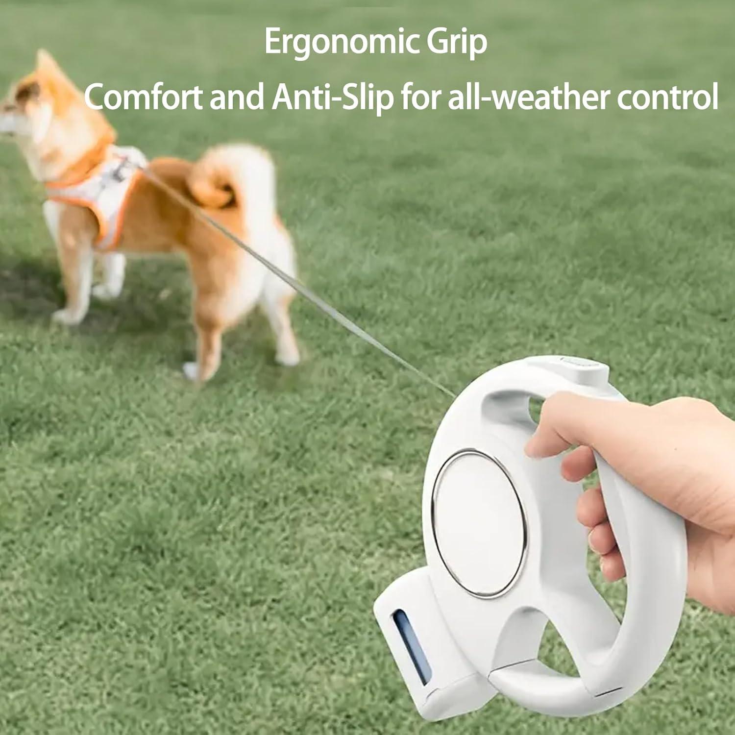 Correa Retráctil para Perros Zividodo 3.05m con Luz LED y Dispensador