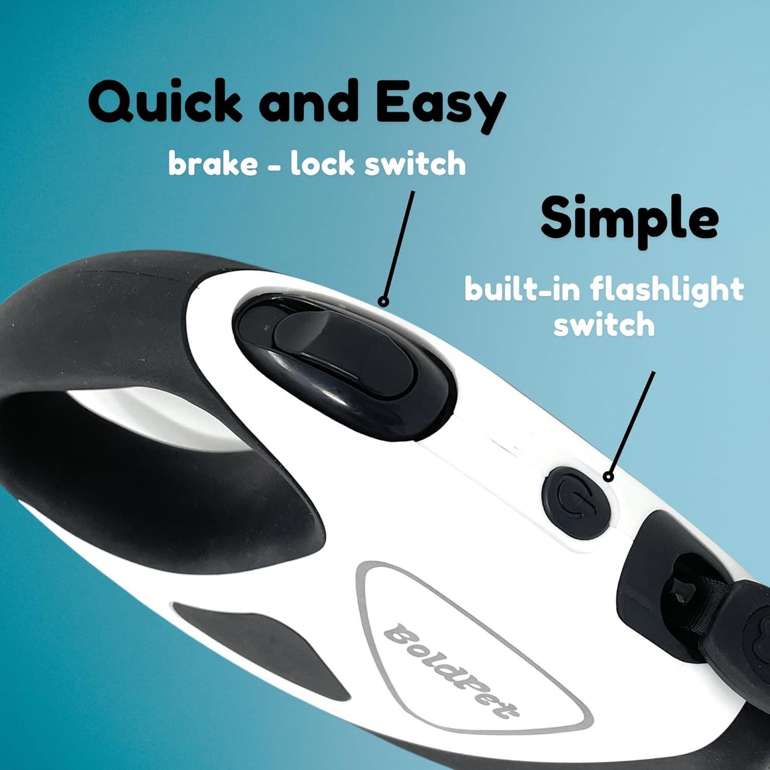 Correa Retráctil para Perros Pequeños Qqpets 3m con LED