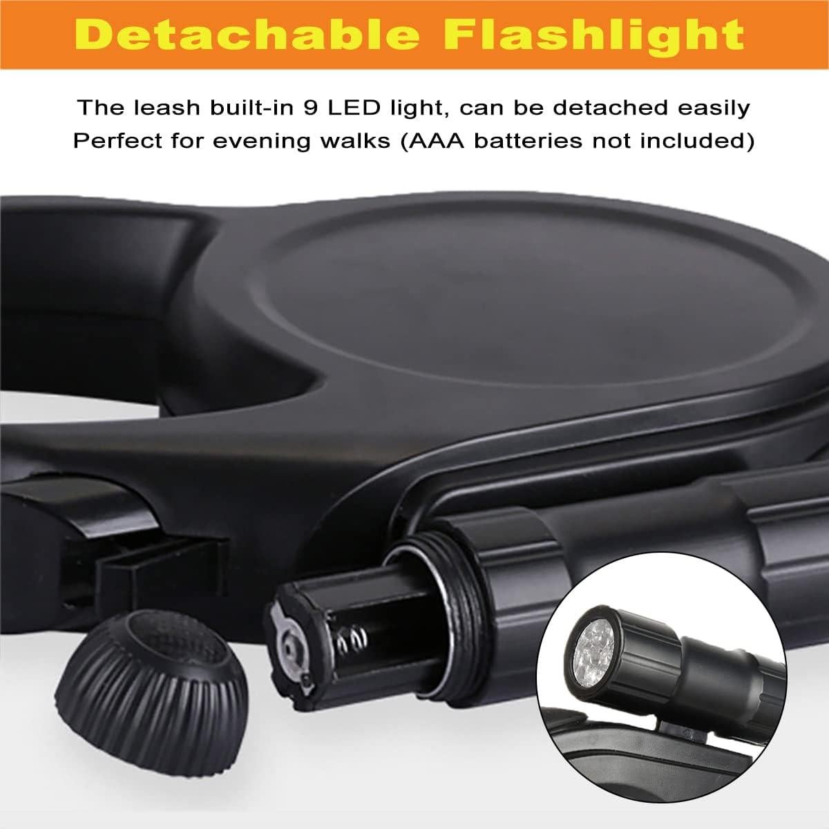 Correa Retráctil para Perros Giveme5 8m con Linterna LED