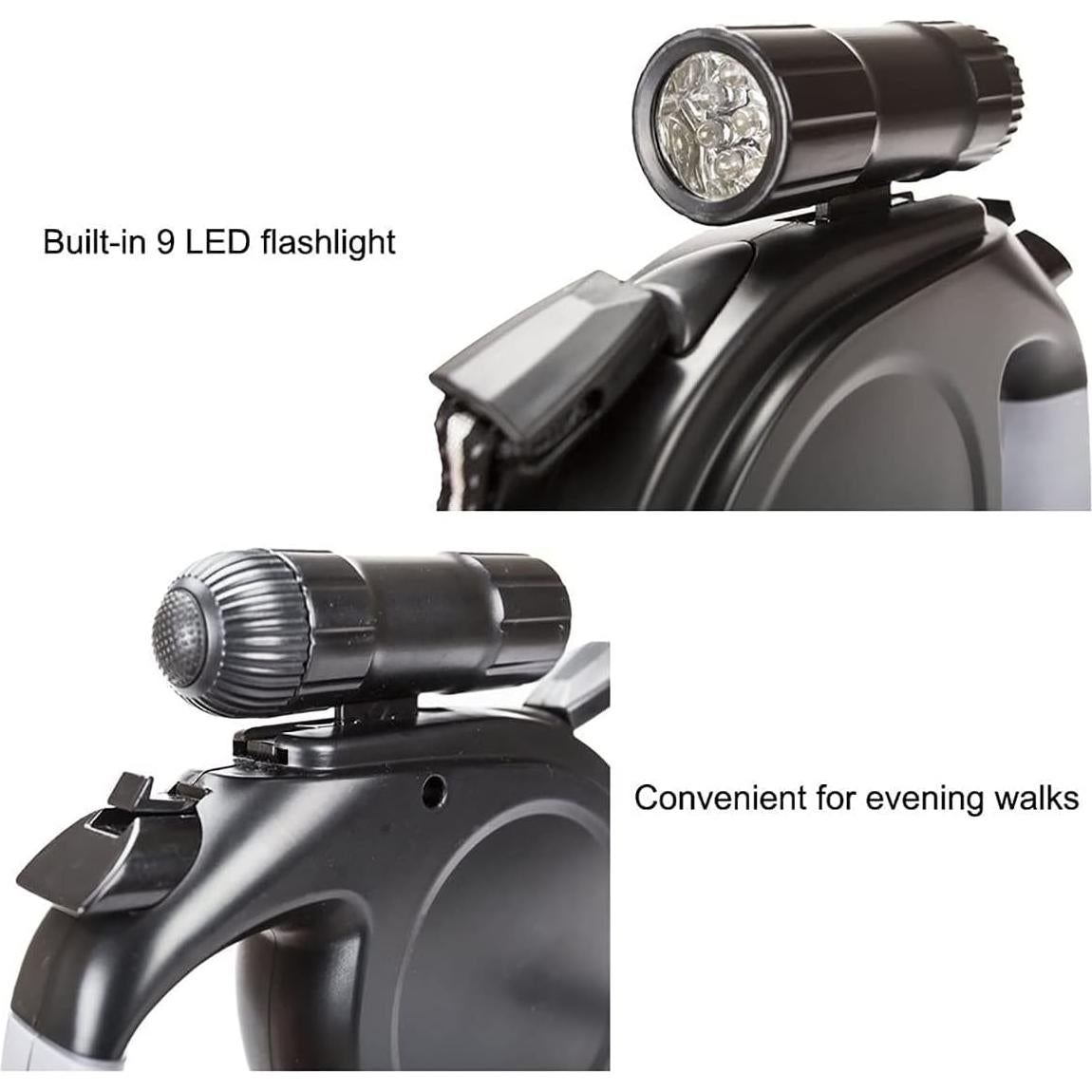 Correa Retráctil para Perros Giveme5 8m con Linterna LED