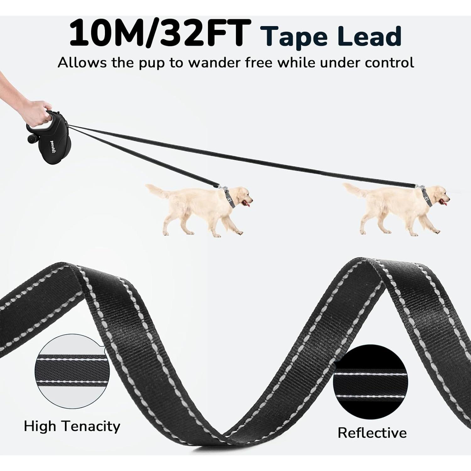 Correa Retráctil Pecute 9.75m para Perros hasta 50kg