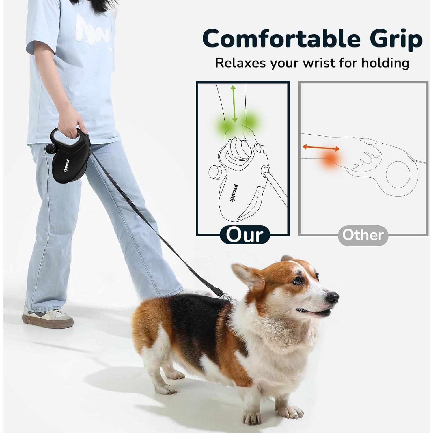 Correa Retráctil Pecute 9.75m para Perros hasta 50kg