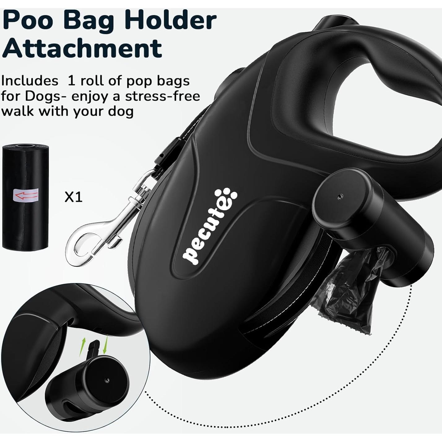 Correa Retráctil Pecute 9.75m para Perros hasta 50kg