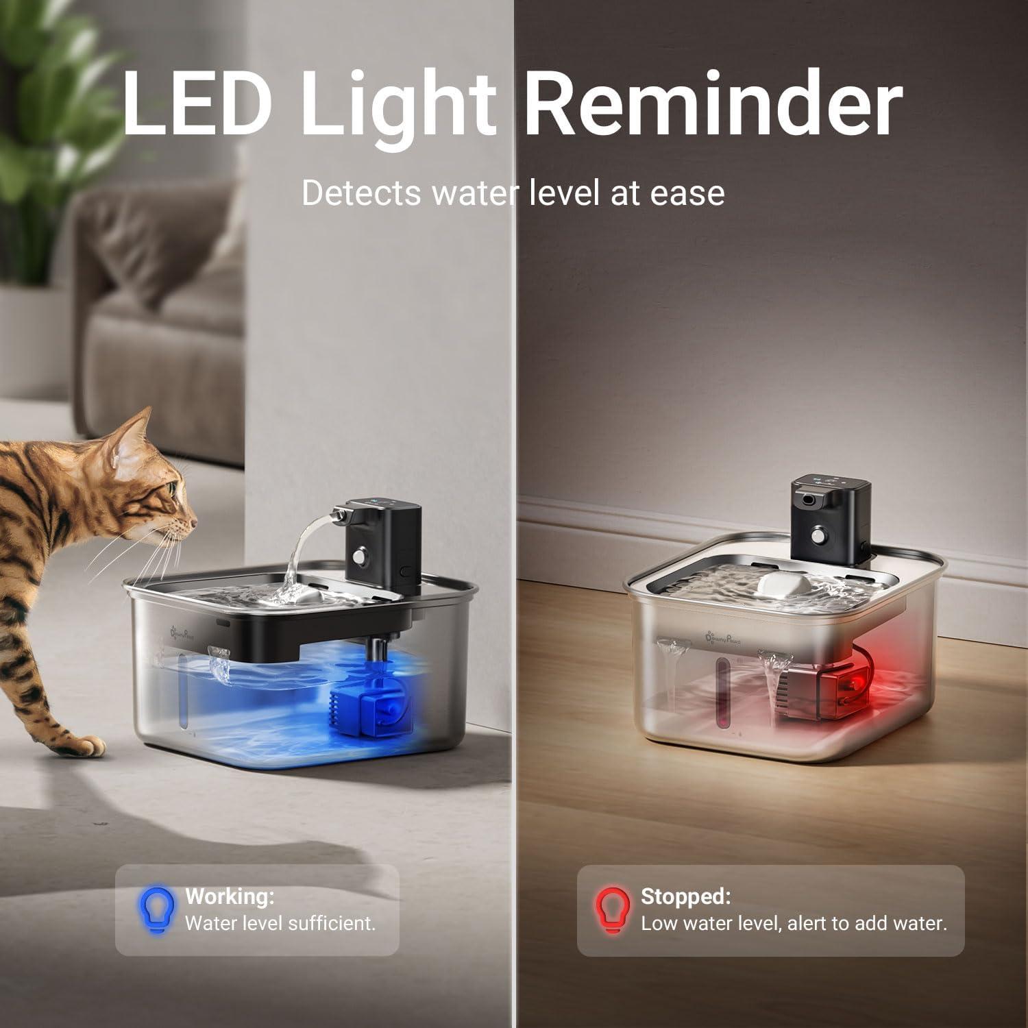 Bomba de Agua DownyPaws Negra para Fuente Gato DPWFP6SS