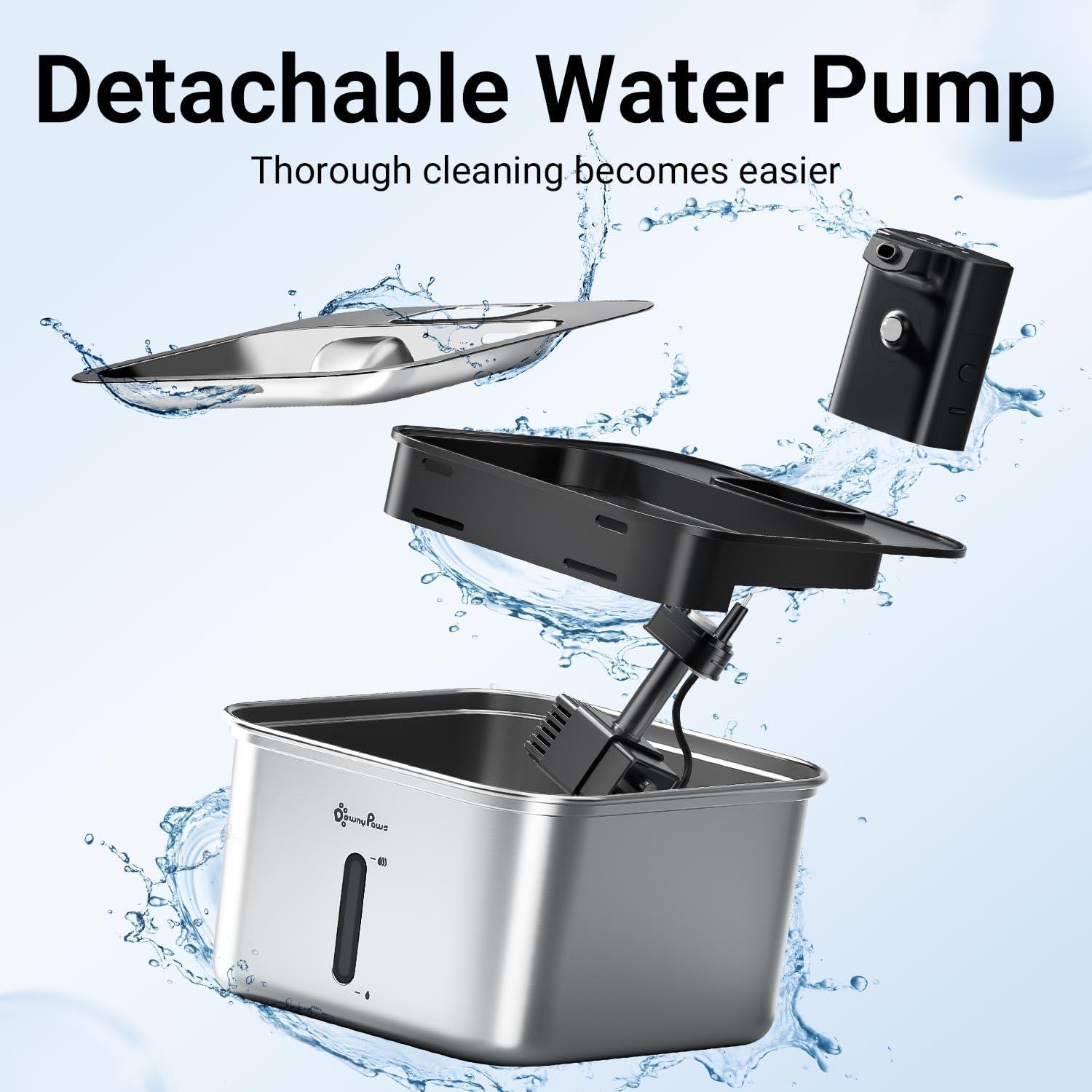 Bomba de Agua DownyPaws Negra para Fuente Gato DPWFP6SS