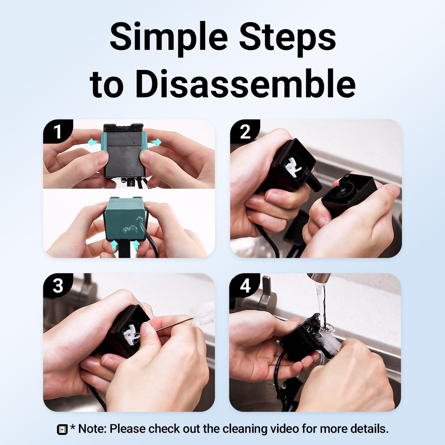 Bomba de Agua DownyPaws Negra para Fuente Gato DPWFP6SS