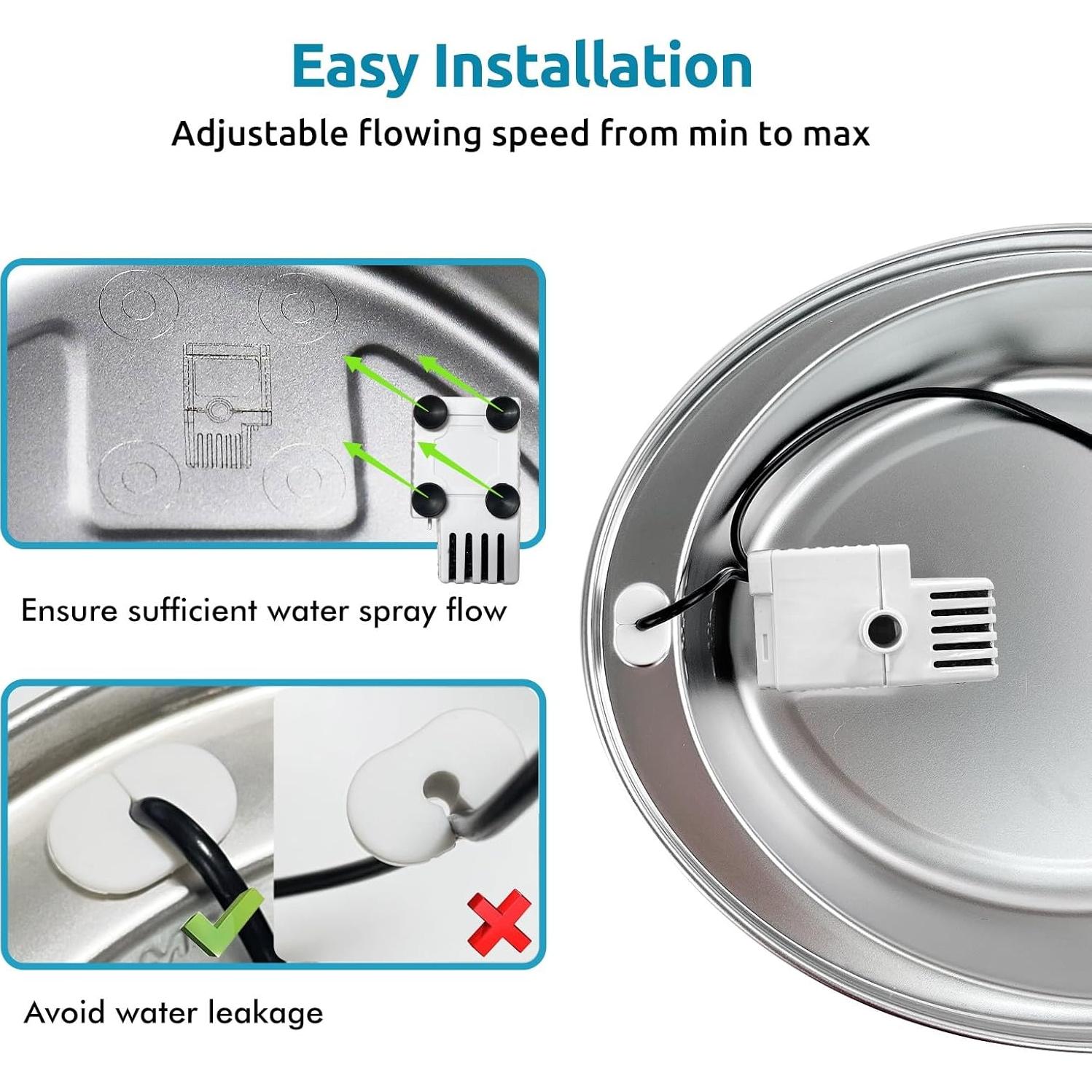 Bomba de Agua ORSDA D60 para Fuente de Gatos y Perros