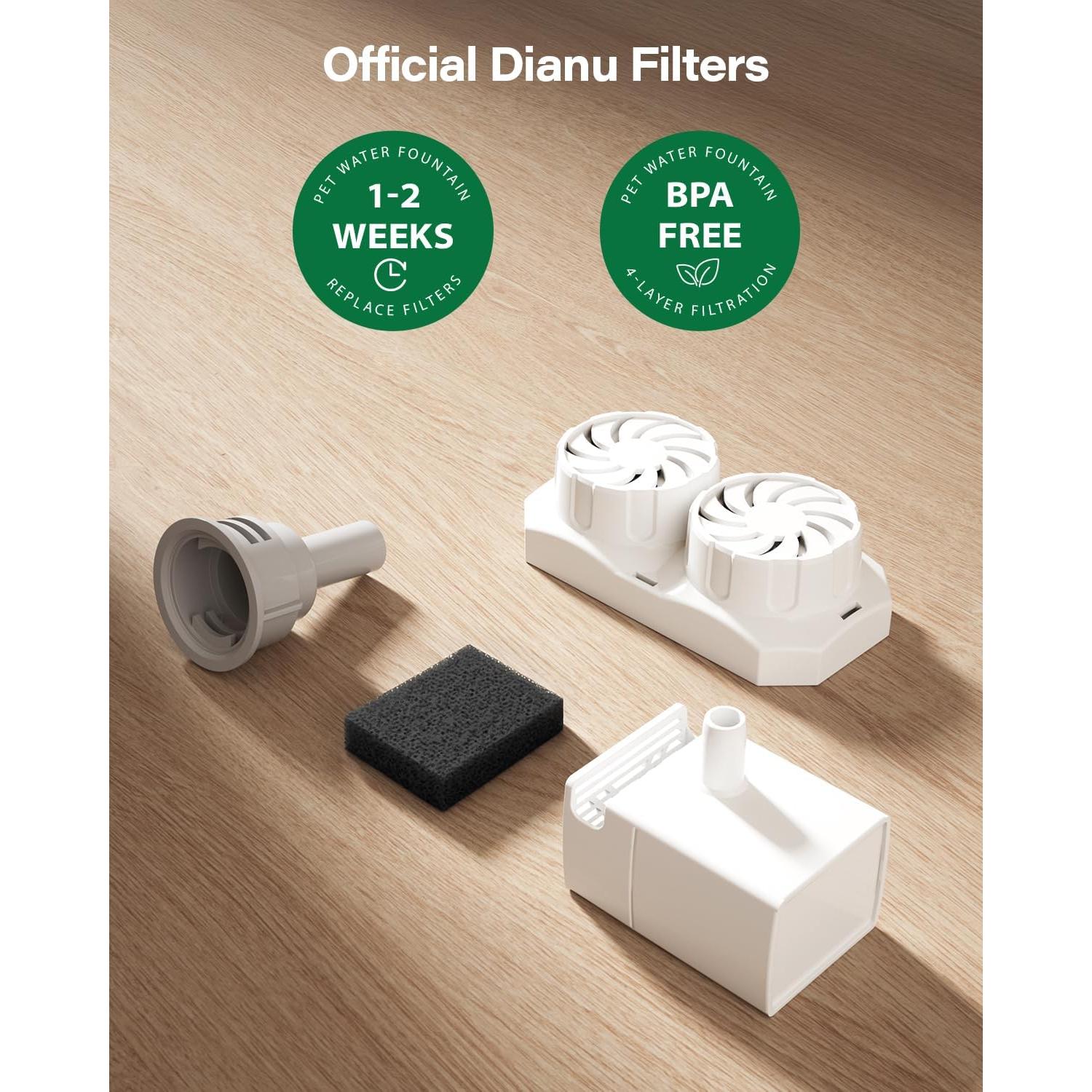 Filtros y Esponjas de Reemplazo Dianu para Fuente de Gatos 9 Paquete