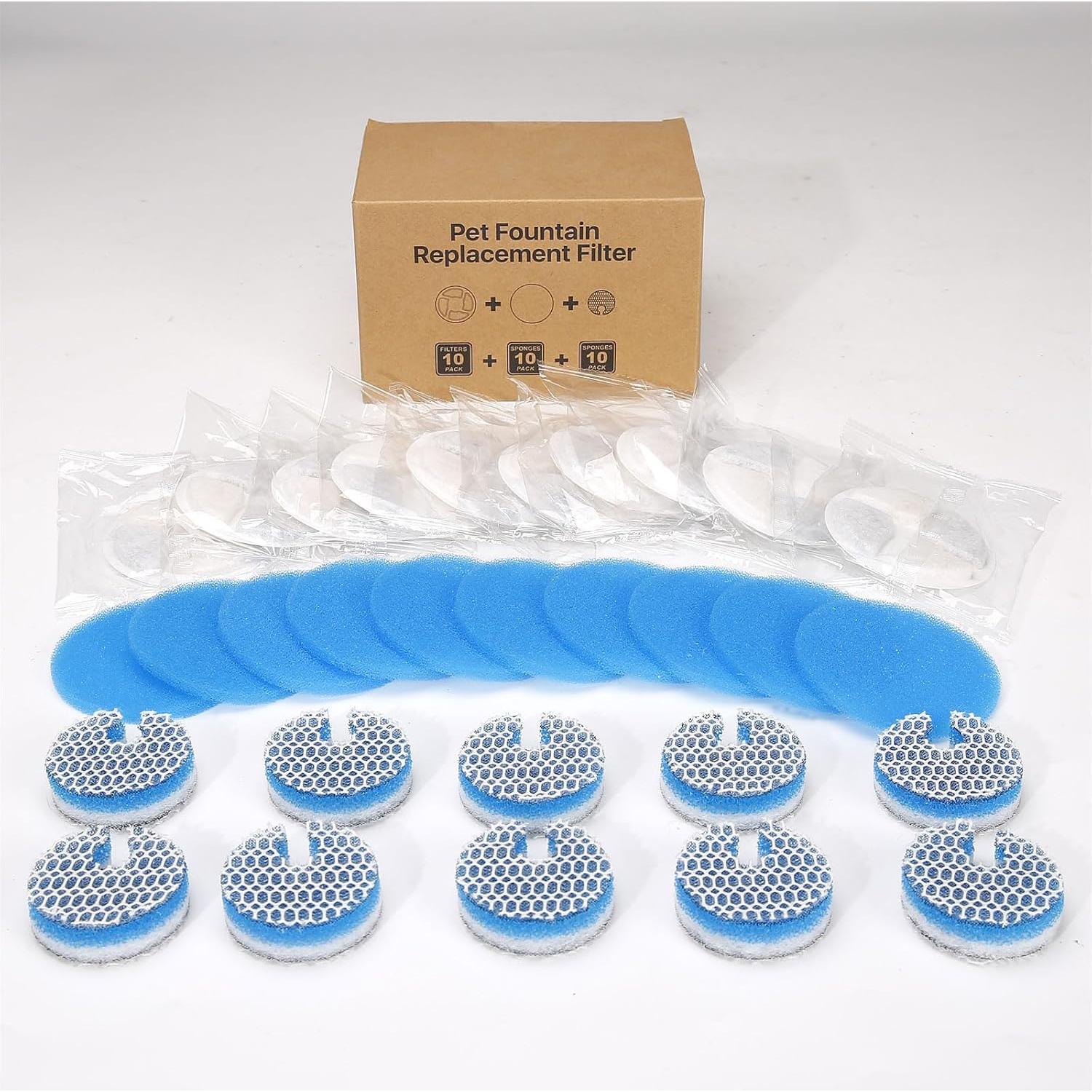 Filtros de Agua para Fuente de Gato ZEKIRY - Paquete de 10