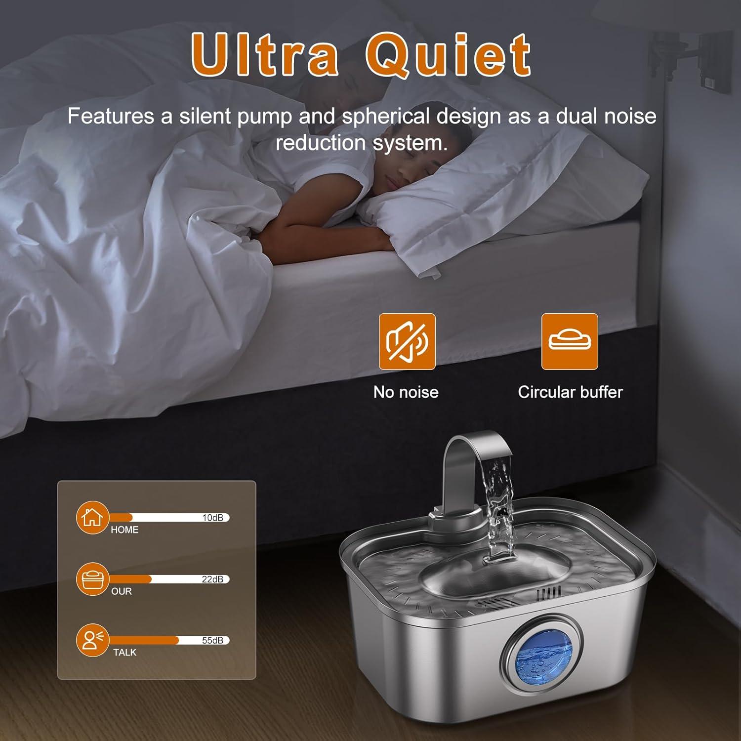 Fuente de Agua Automática Bobo&Dragon Acero Inoxidable 3.5L