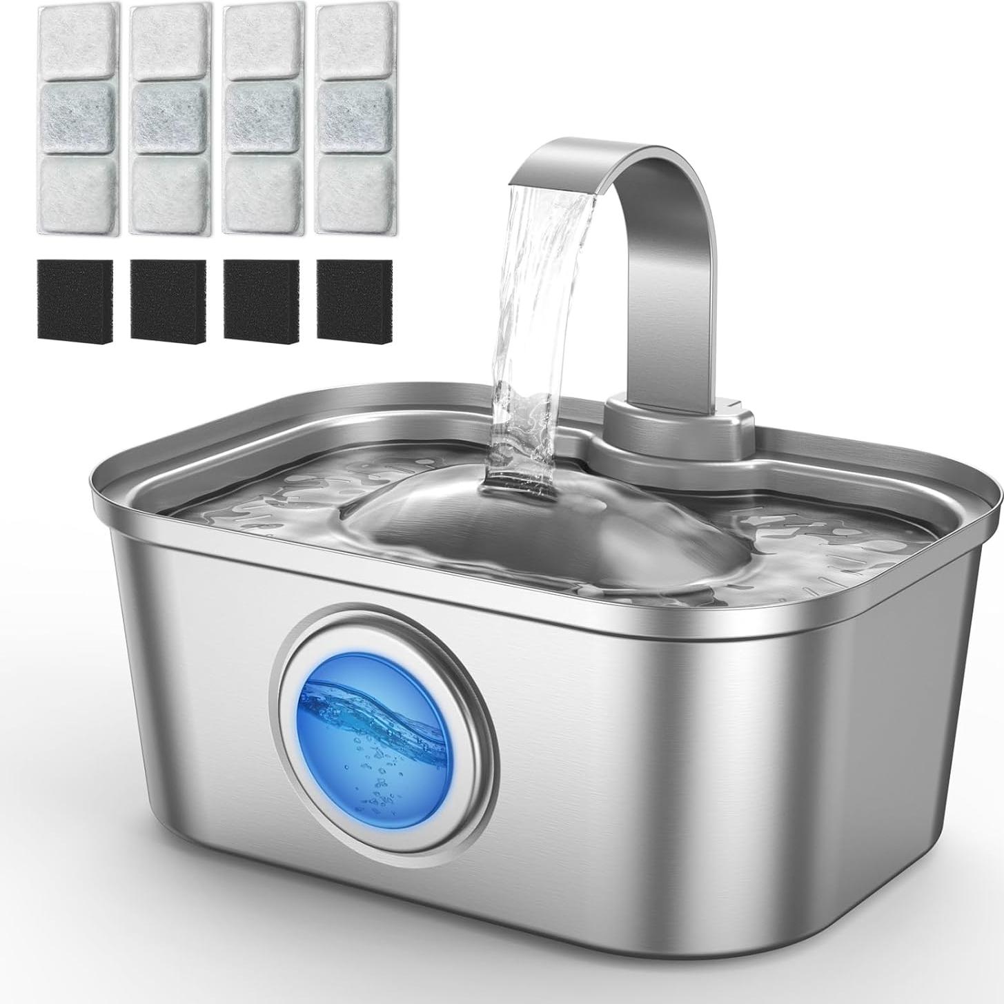 Fuente de Agua Automática Bobo&Dragon Acero Inoxidable 3.5L