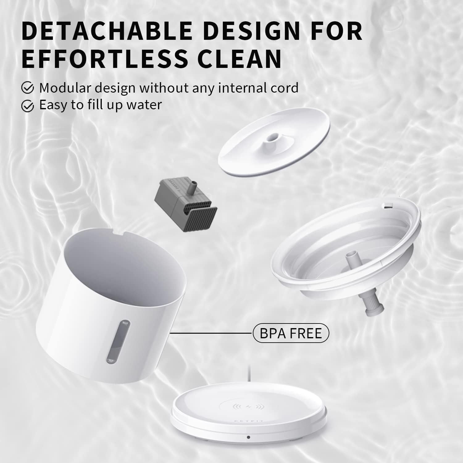 Fuente de Agua para Mascotas PETKIT Eversweet Solo 2 2L