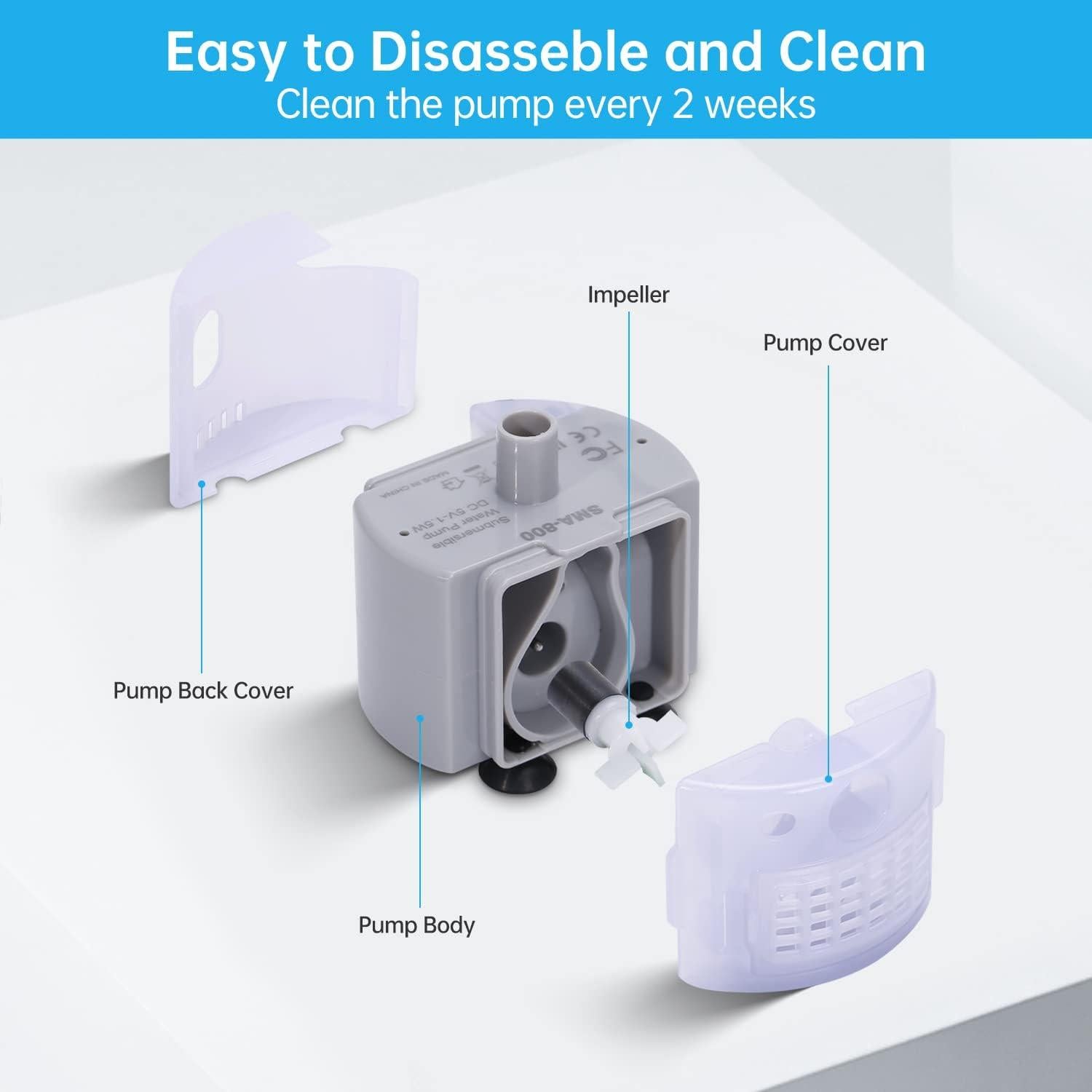 Bomba de Agua para Mascotas EZMioo SMA-800 Acero Inoxidable