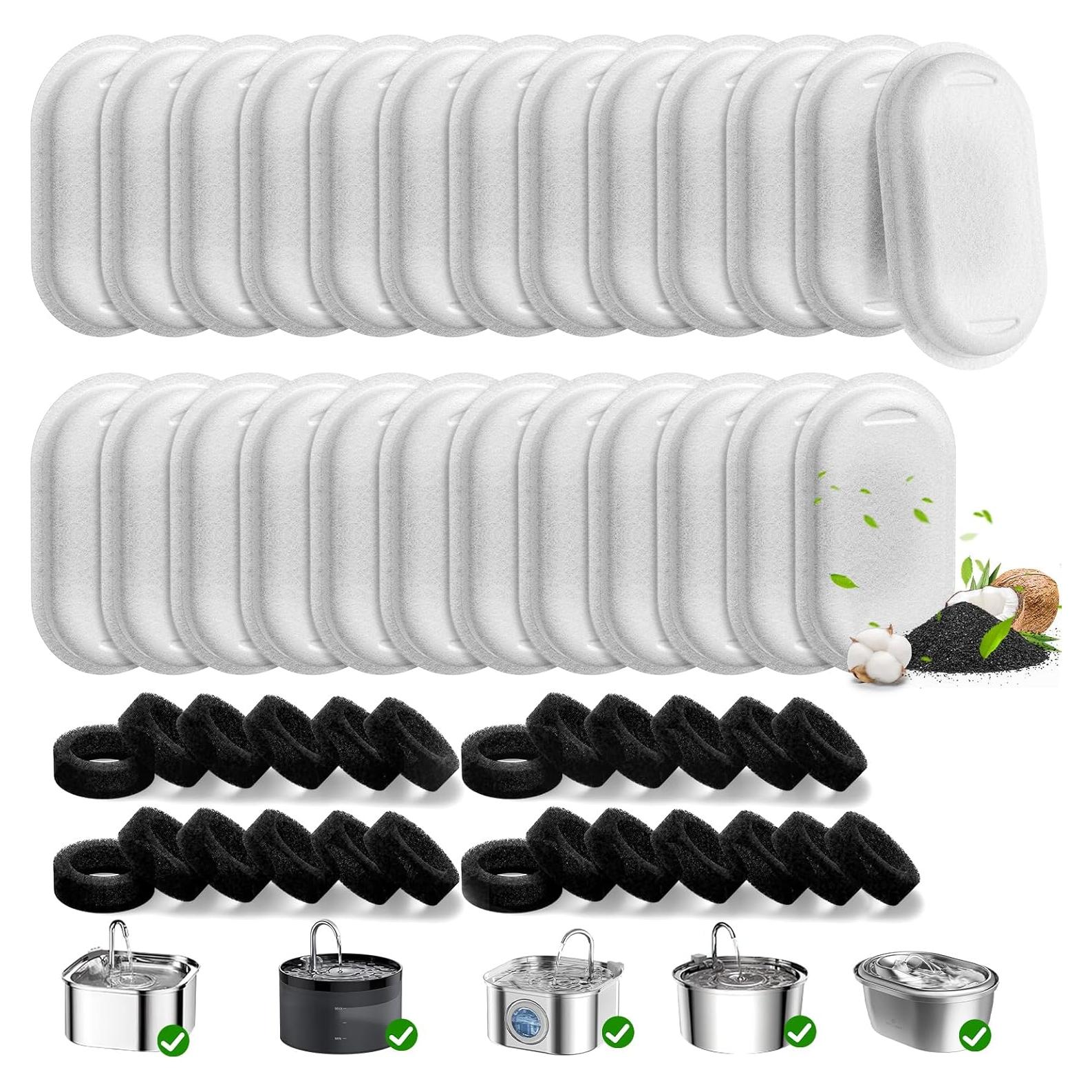 Paquete de 50 filtros de agua Beckacher para fuente de gato