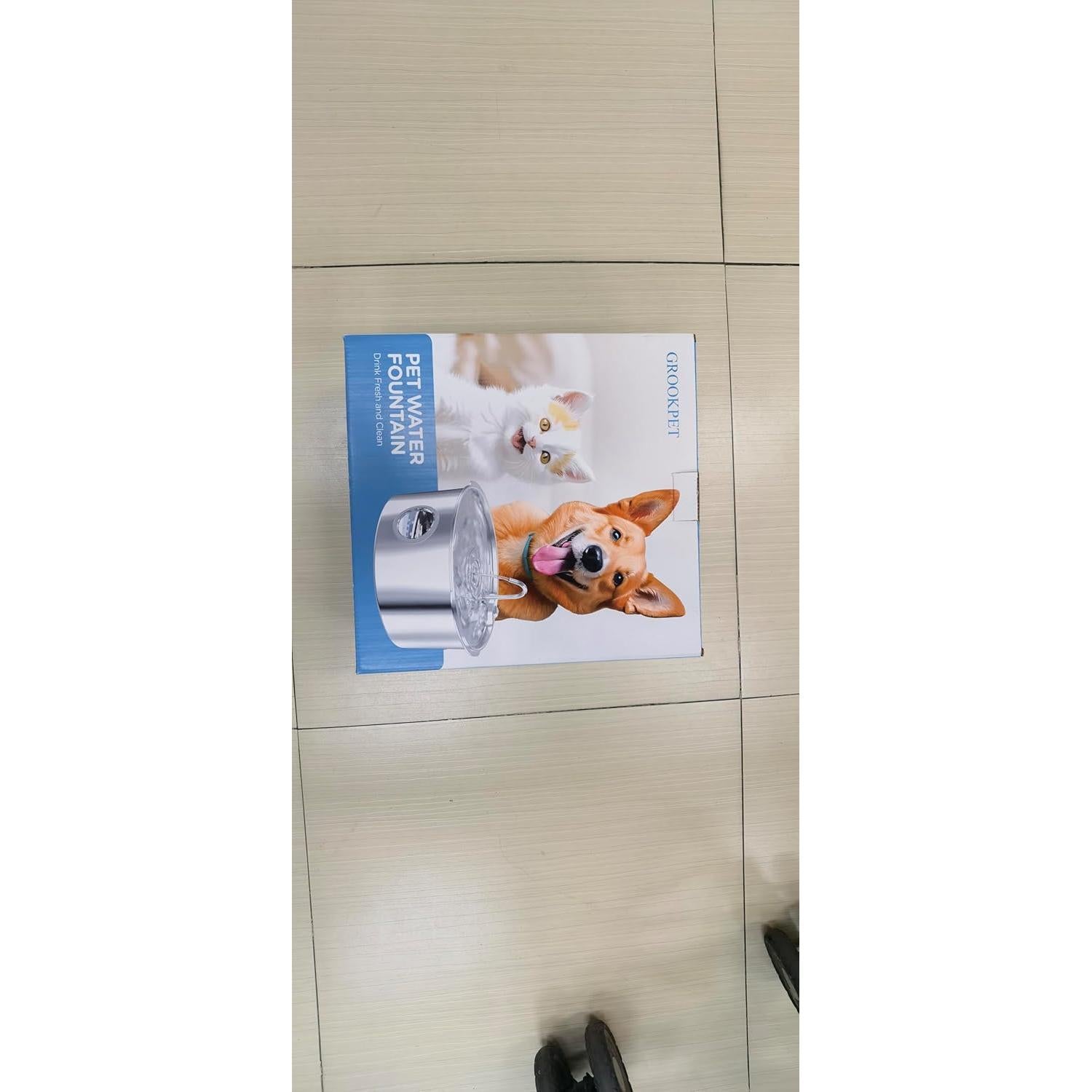 Fuente de Agua para Perros Grandes GROOKPET 12L Acero Inoxidable