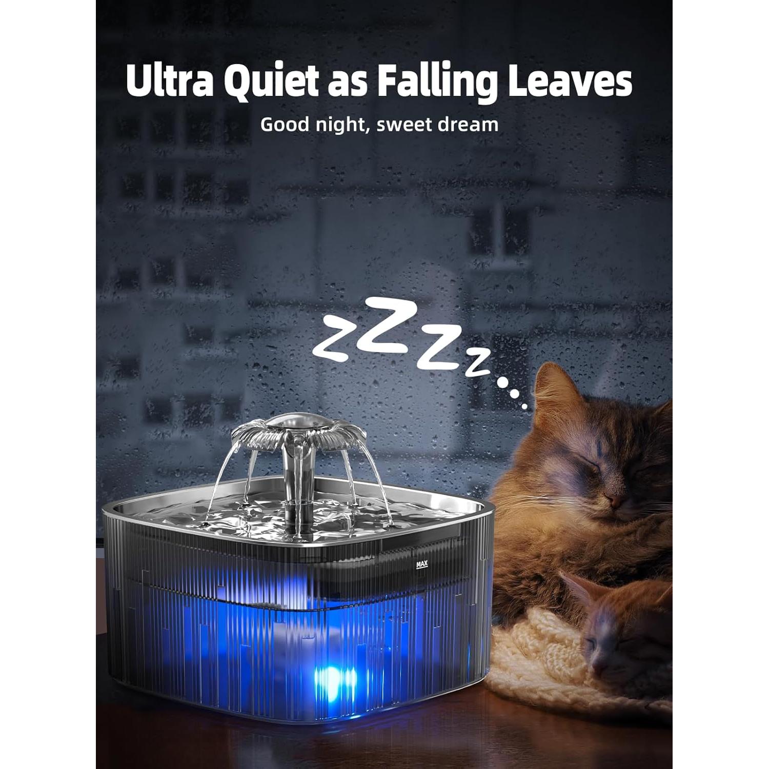 Fuente de Agua para Gatos MAILOFY WF220 2.2L Acero Inoxidable