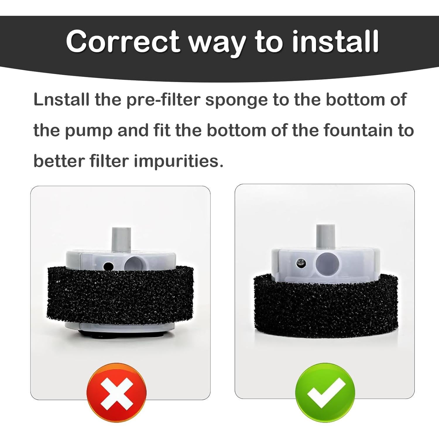 Cat Water Fountain Pump, Pet Water Fountain Replacement Pump SMA-800 Submersible Motor for Stainless Steel Indoor Cat Fountain Pump Replacement(Bottom Pumping)