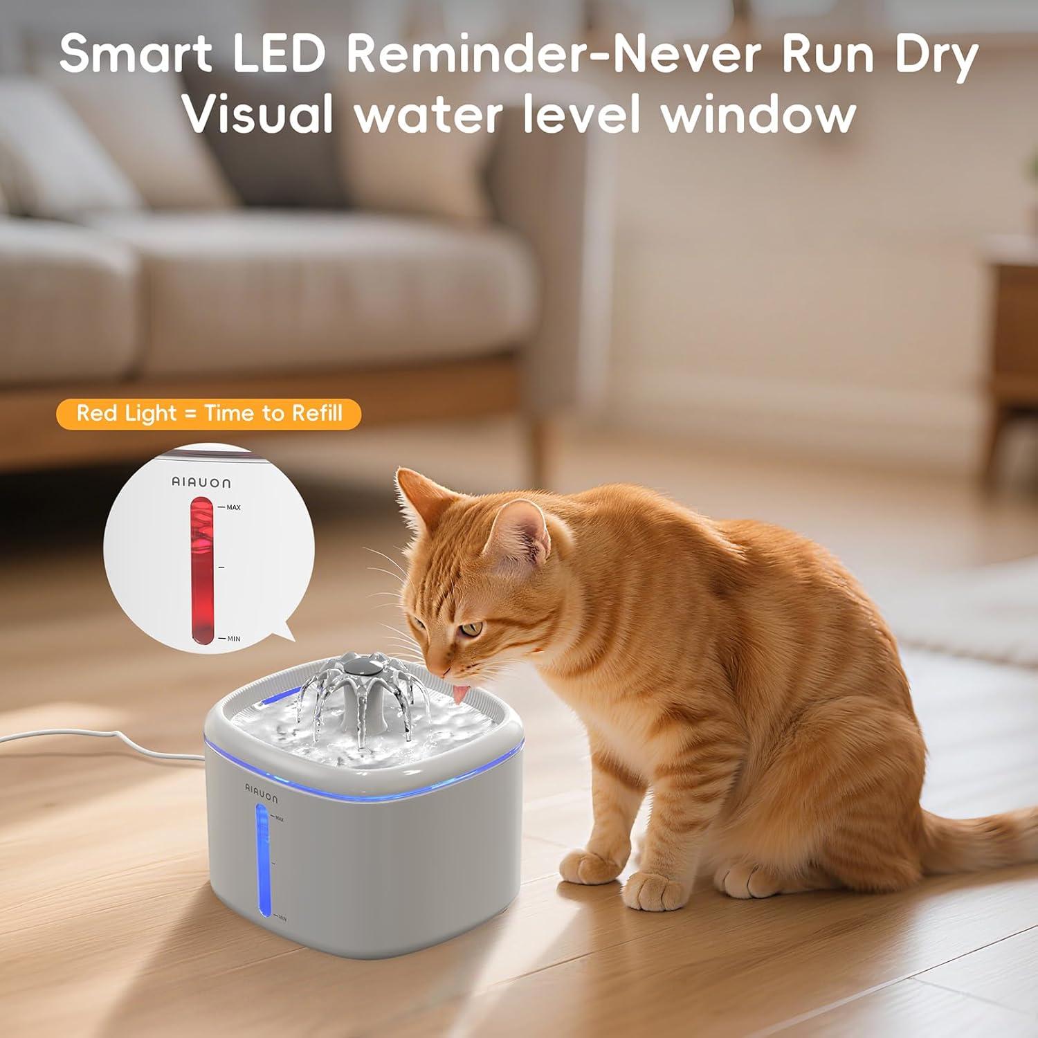 Fuente de Agua Automática para Gatos AIAUON W01 Pro 2.5L