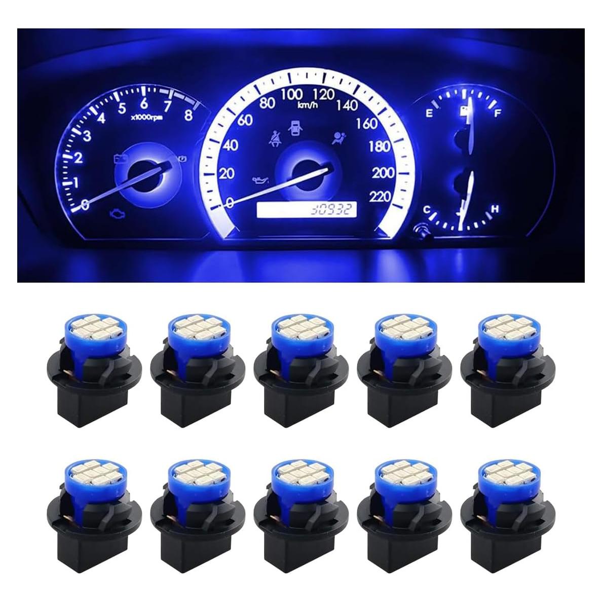 10 Bombillas LED T10 194 Joycourt Luz de Tablero Azul