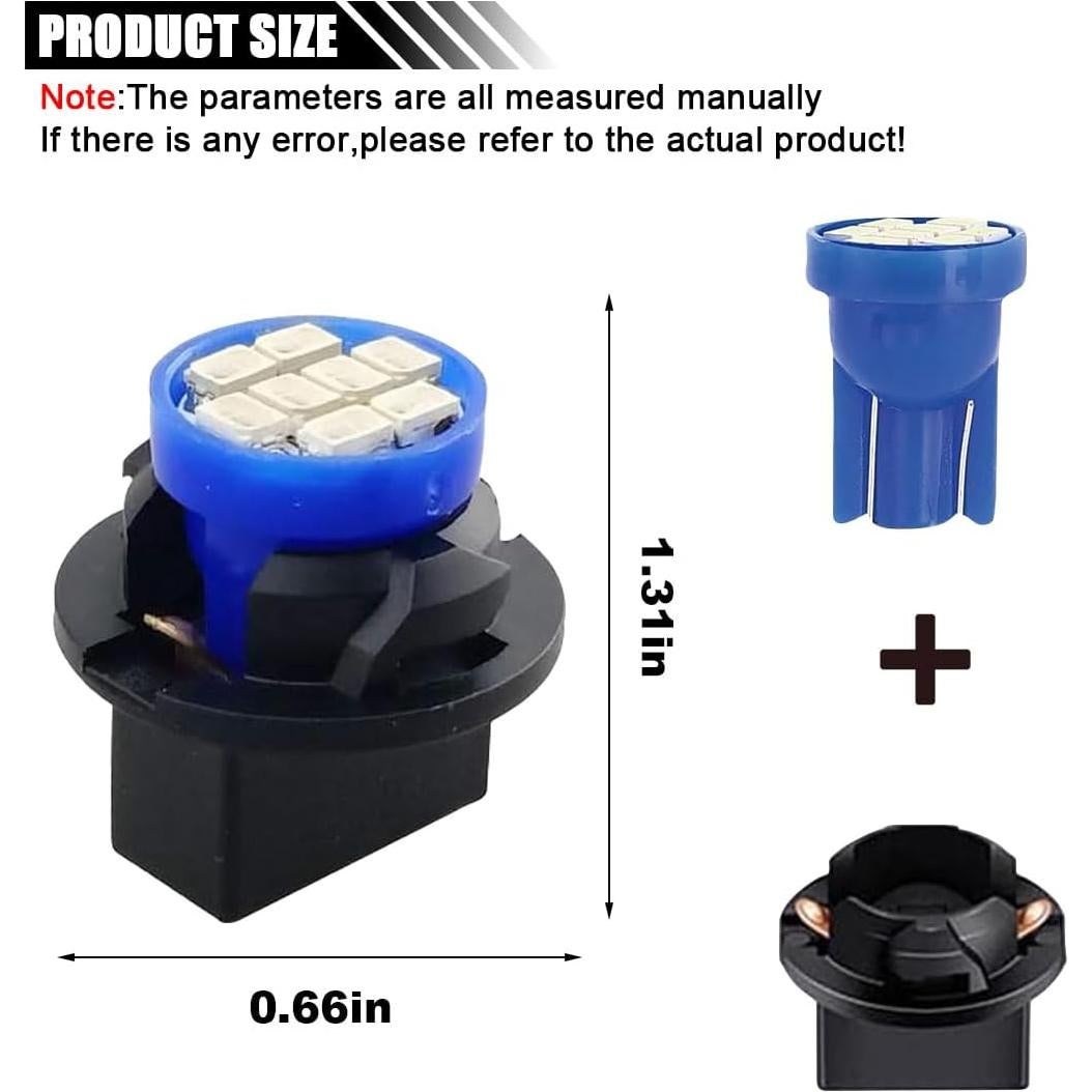 10 Bombillas LED T10 194 Joycourt Luz de Tablero Azul