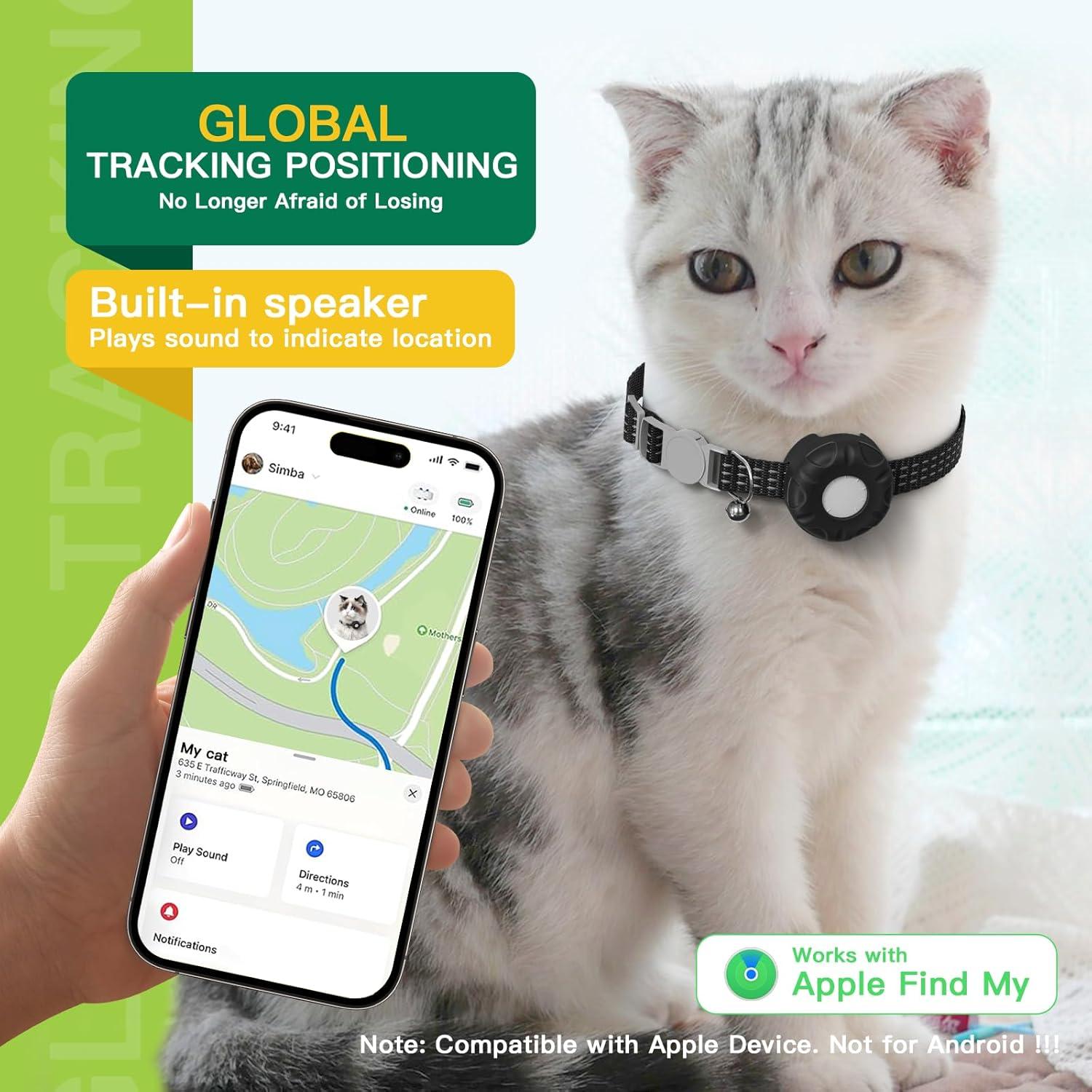 Rastreador GPS para Gatos HONGTOP H, Impermeable, iOS