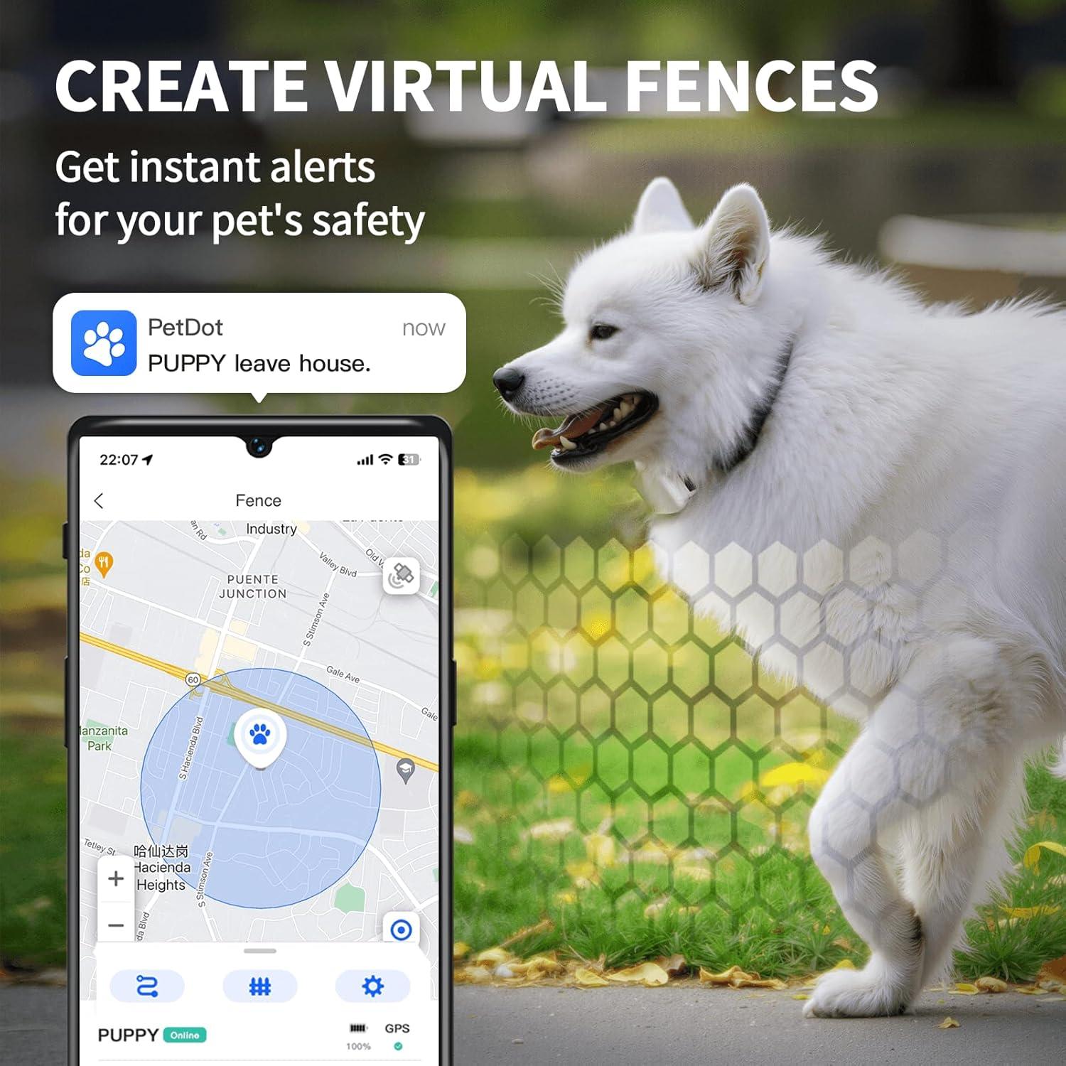 Rastreador GPS para Perros VITALGLOW X05, Sin Suscripción, Inalámbrico