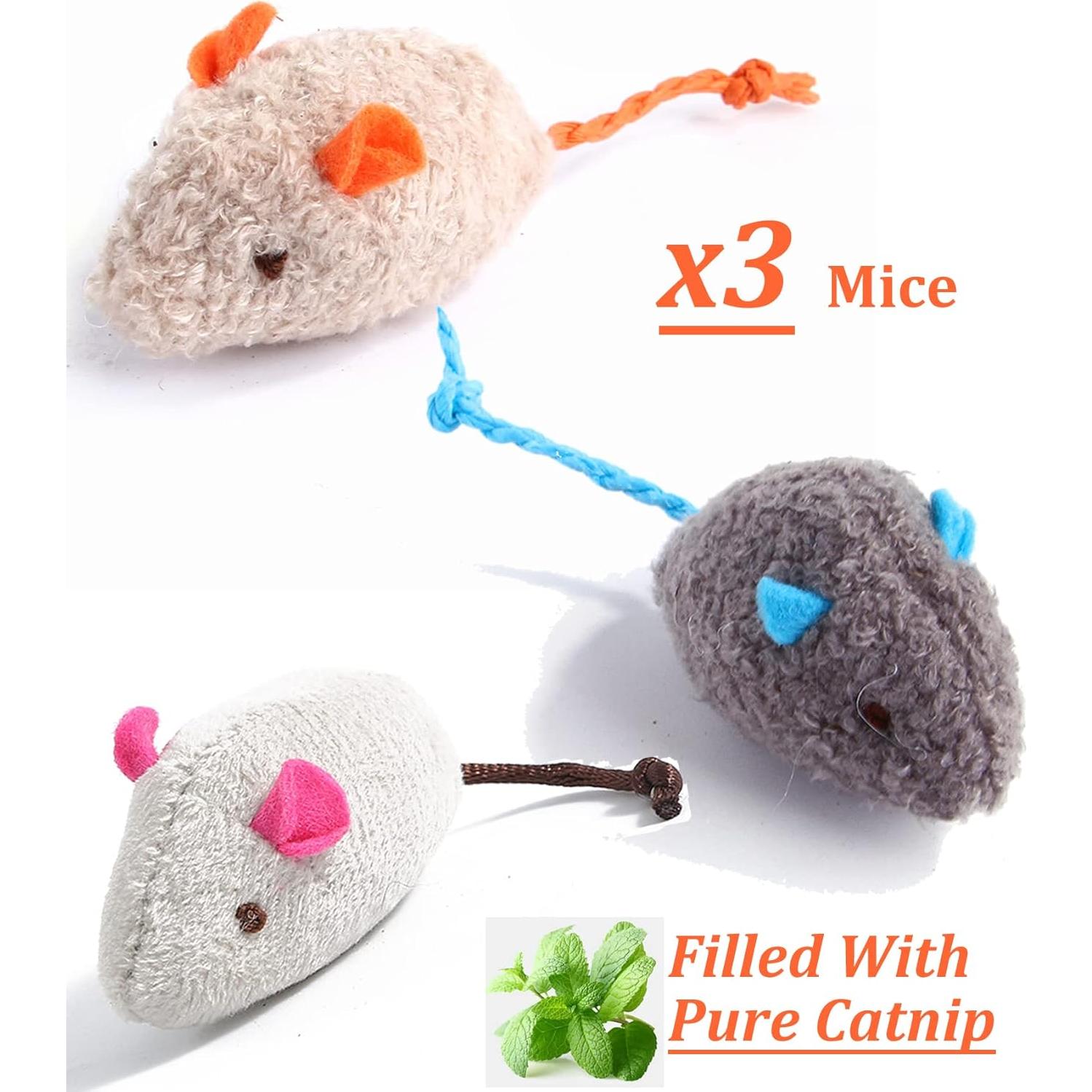 Paquete de 12 Juguetes de Hierba Gatera Kidpet - Orgánicos y Seguros