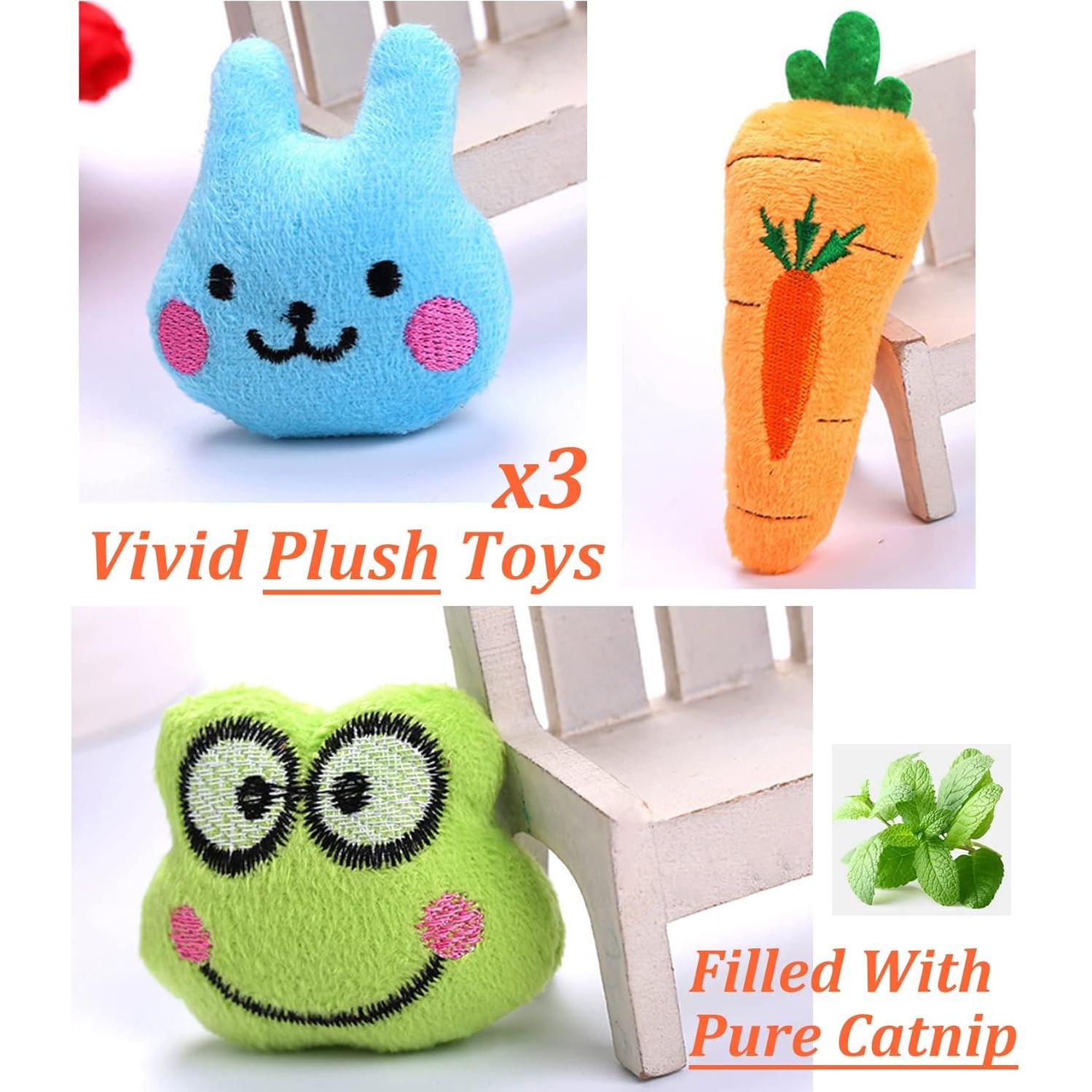 Paquete de 12 Juguetes de Hierba Gatera Kidpet - Orgánicos y Seguros