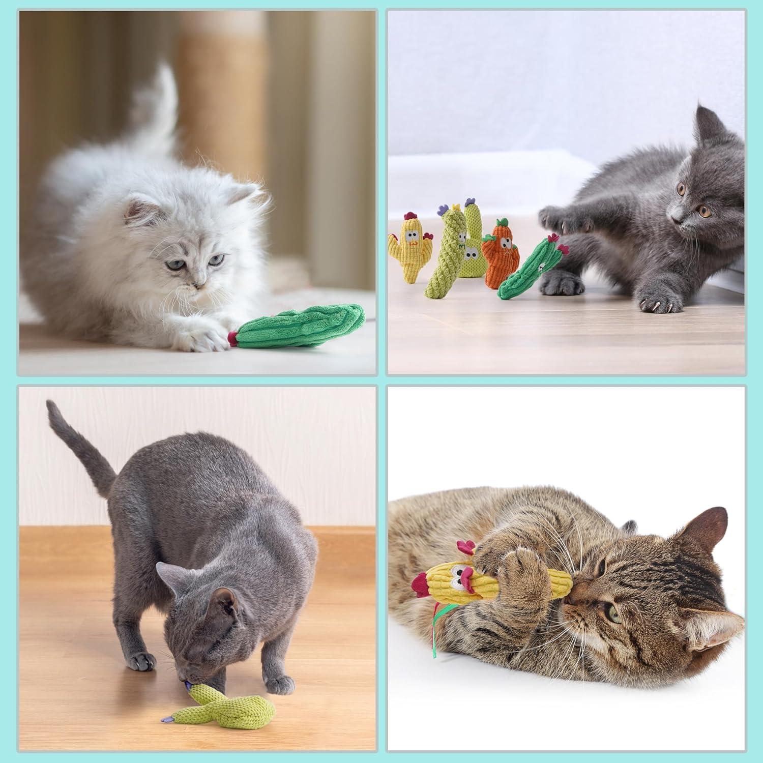 Paquete de 5 Juguetes de Cactus Pawsible con Hierba Gatera