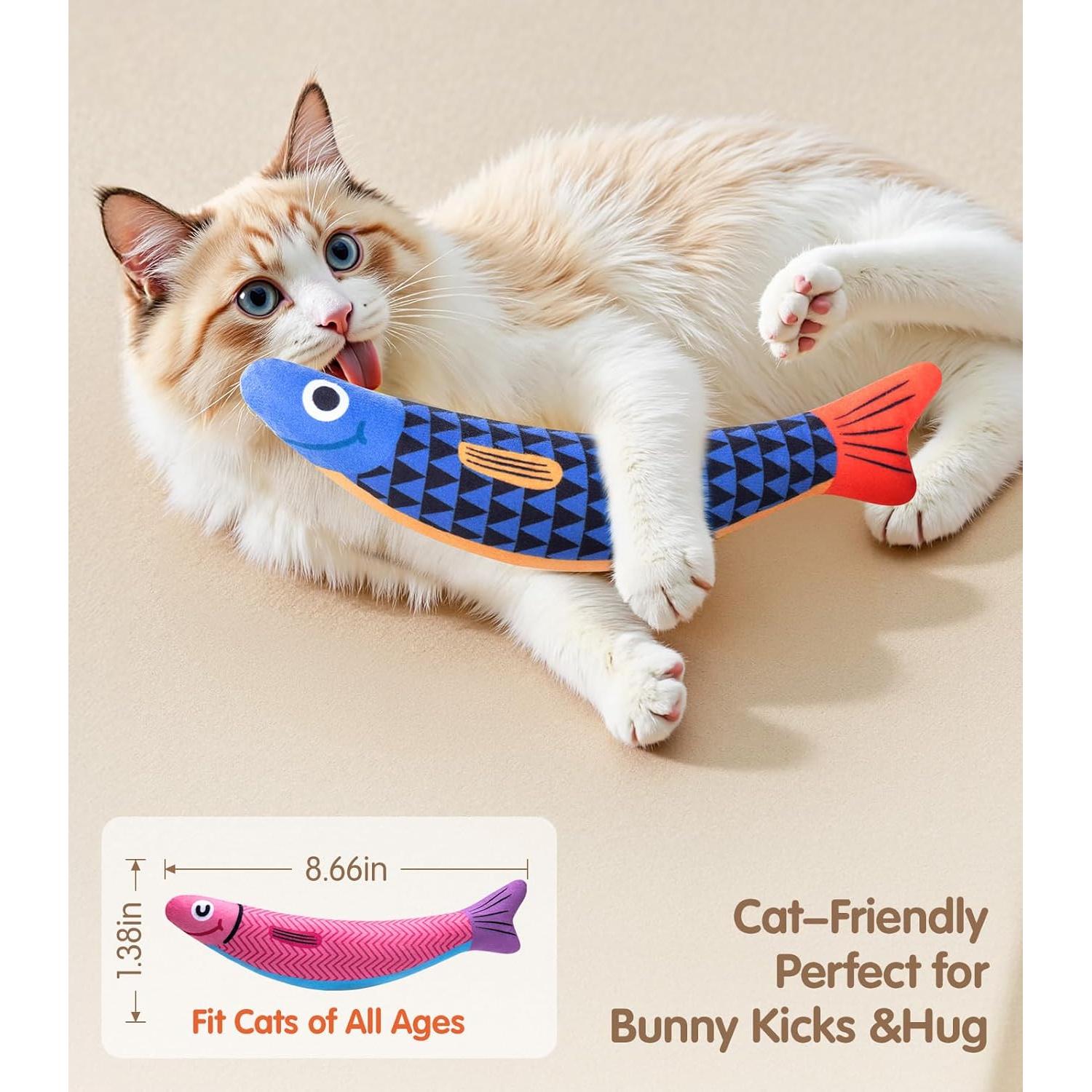 Juguete Interactivo para Gatos PetBusy Pescado con Hierba Gatera