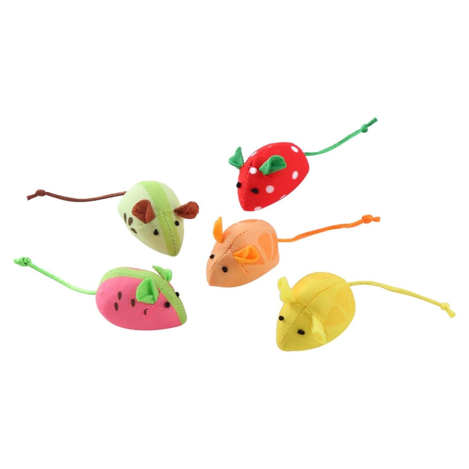 Set de Juguetes para Gatos con Hierba Gatera - 5 Piezas Frutas