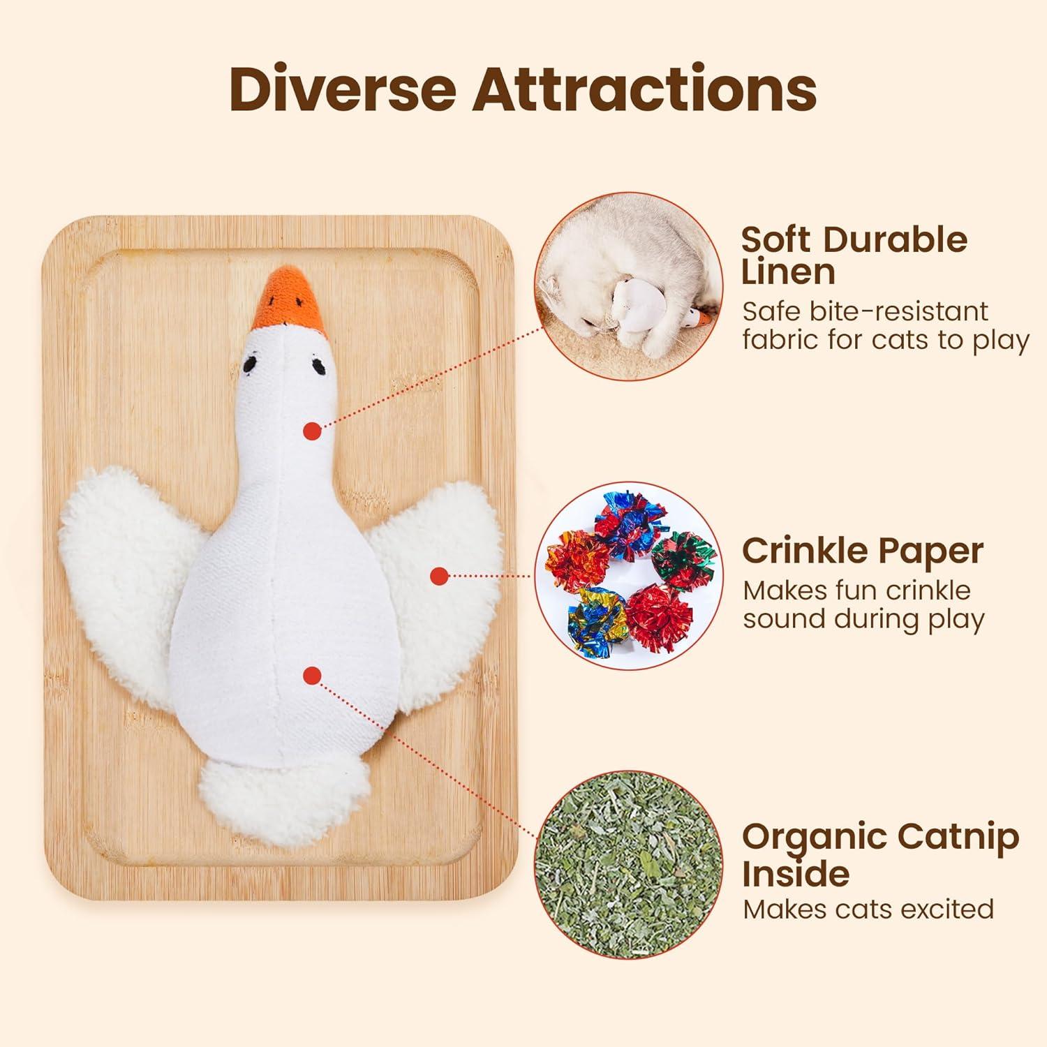 Juguetes para Gatos Potaroma, Paquete de 2 con Catnip 16.5 cm