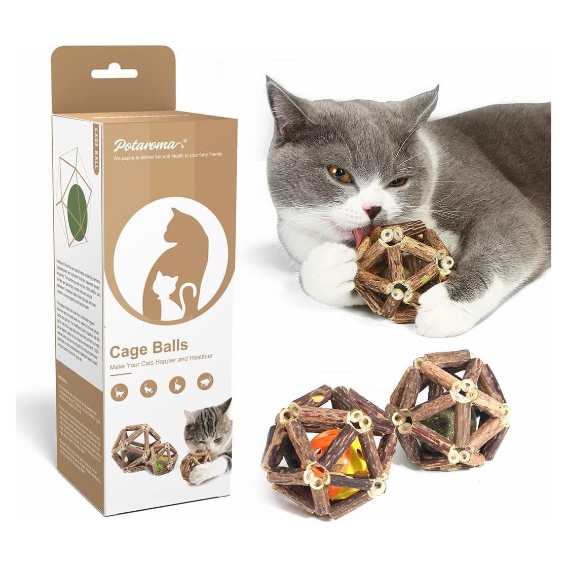 Juguetes para Gatos Potaroma - 3 Piezas Catnip y Silvervine