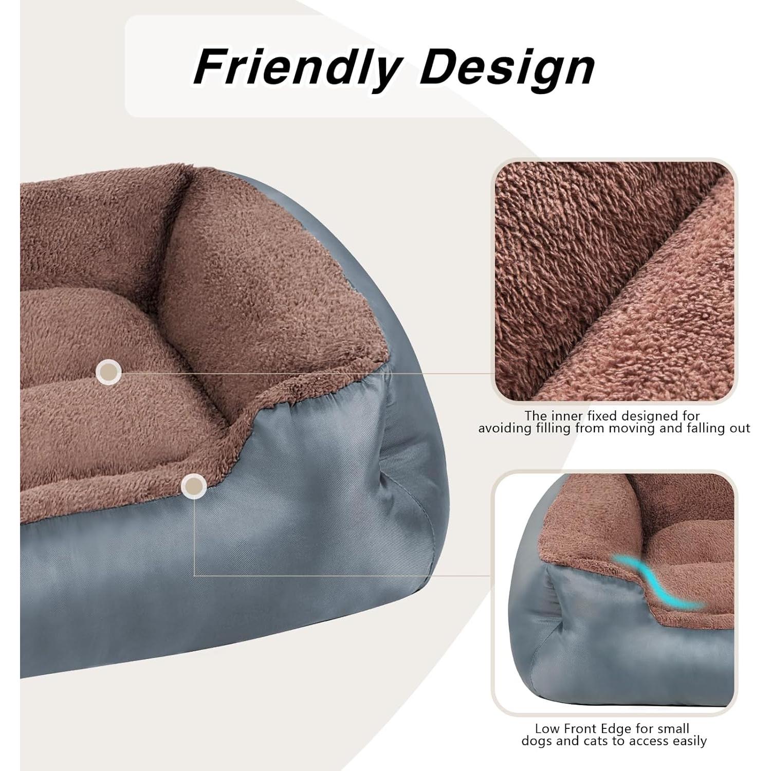Cama Ortopédica para Perros NIRDOG Extra Grande Gris 110x90 cm