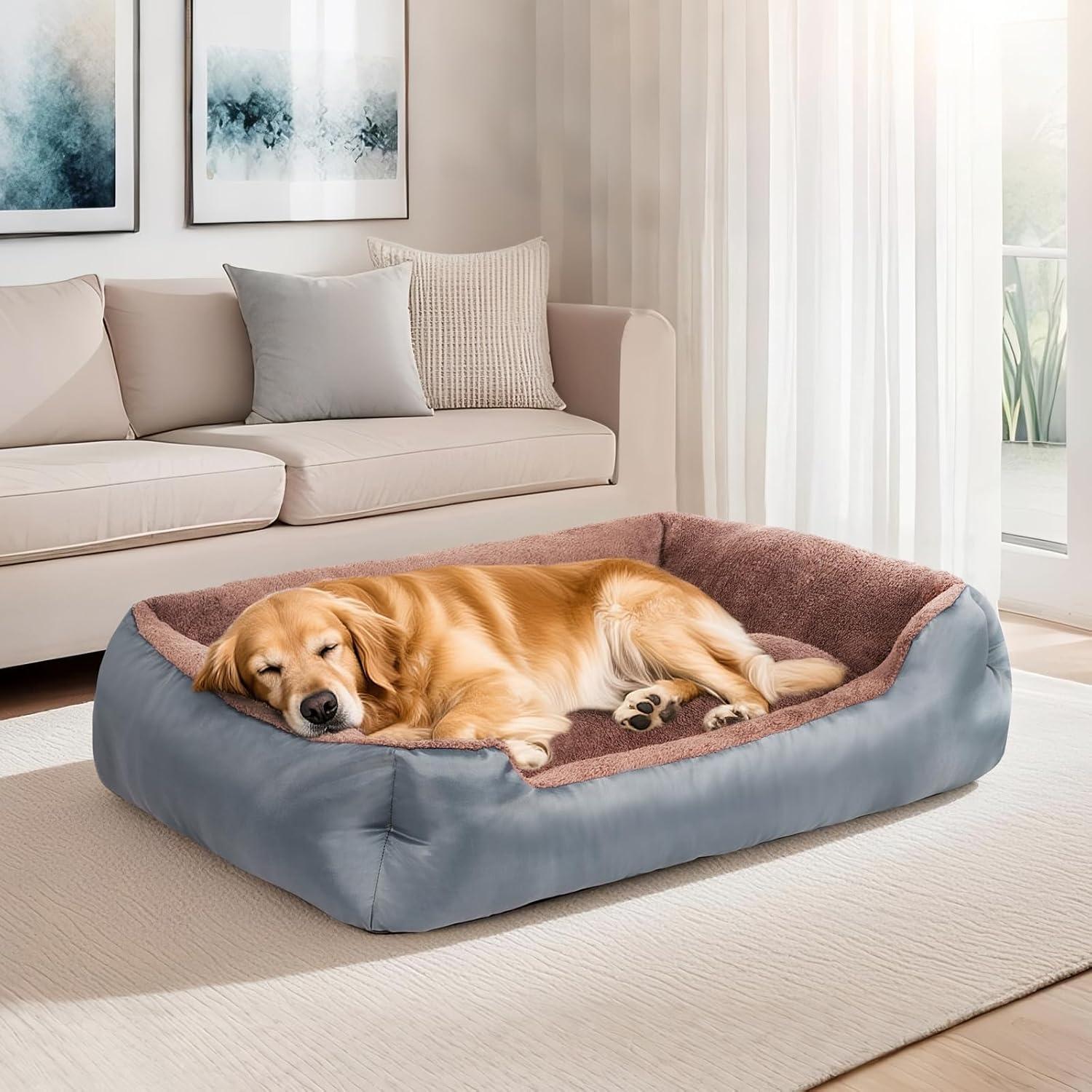 Cama Ortopédica para Perros NIRDOG Extra Grande Gris 110x90 cm