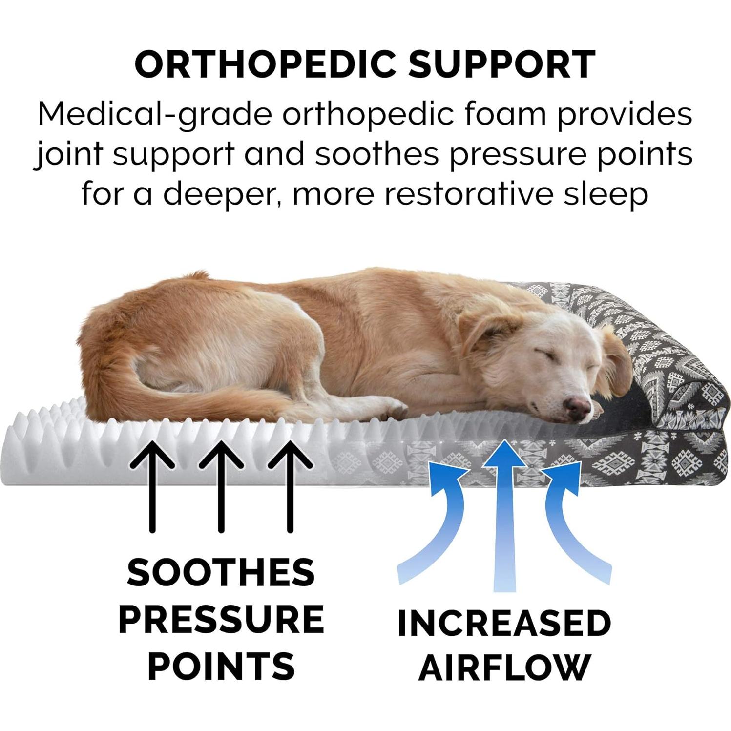 Cama Ortopédica para Perros Furhaven Mediana 76x51cm