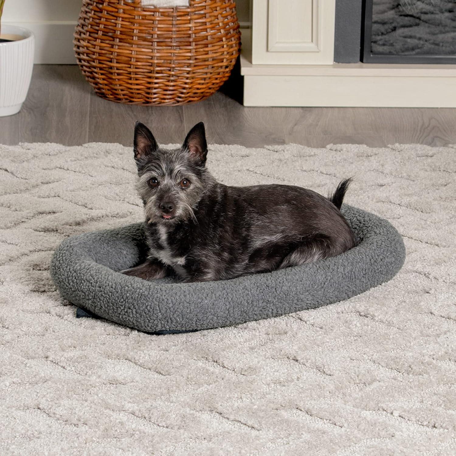 Cama para Perros Furhaven Extra Pequeña 22x13cm Lavable Gris