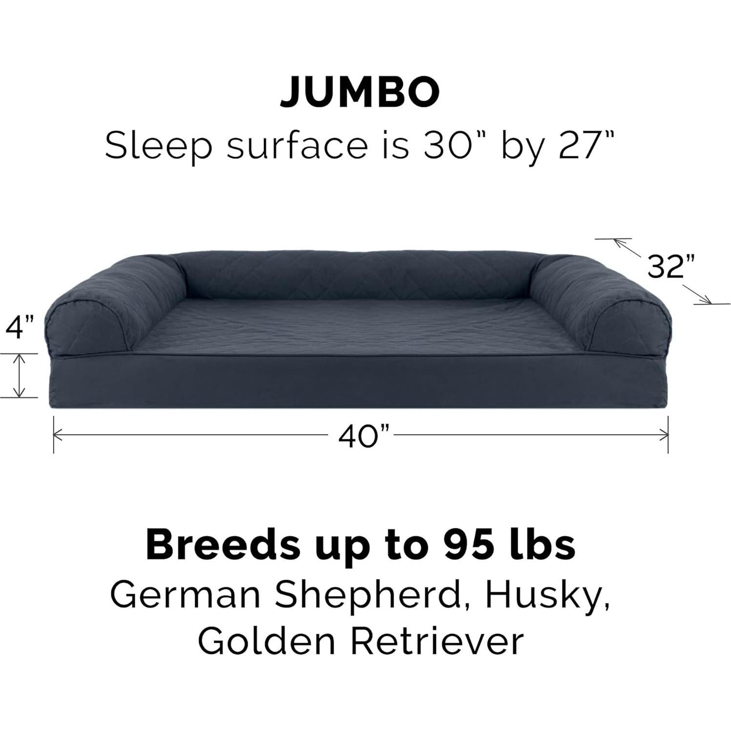 Funda de Repuesto para Cama de Perro Furhaven Jumbo Gris Hierro