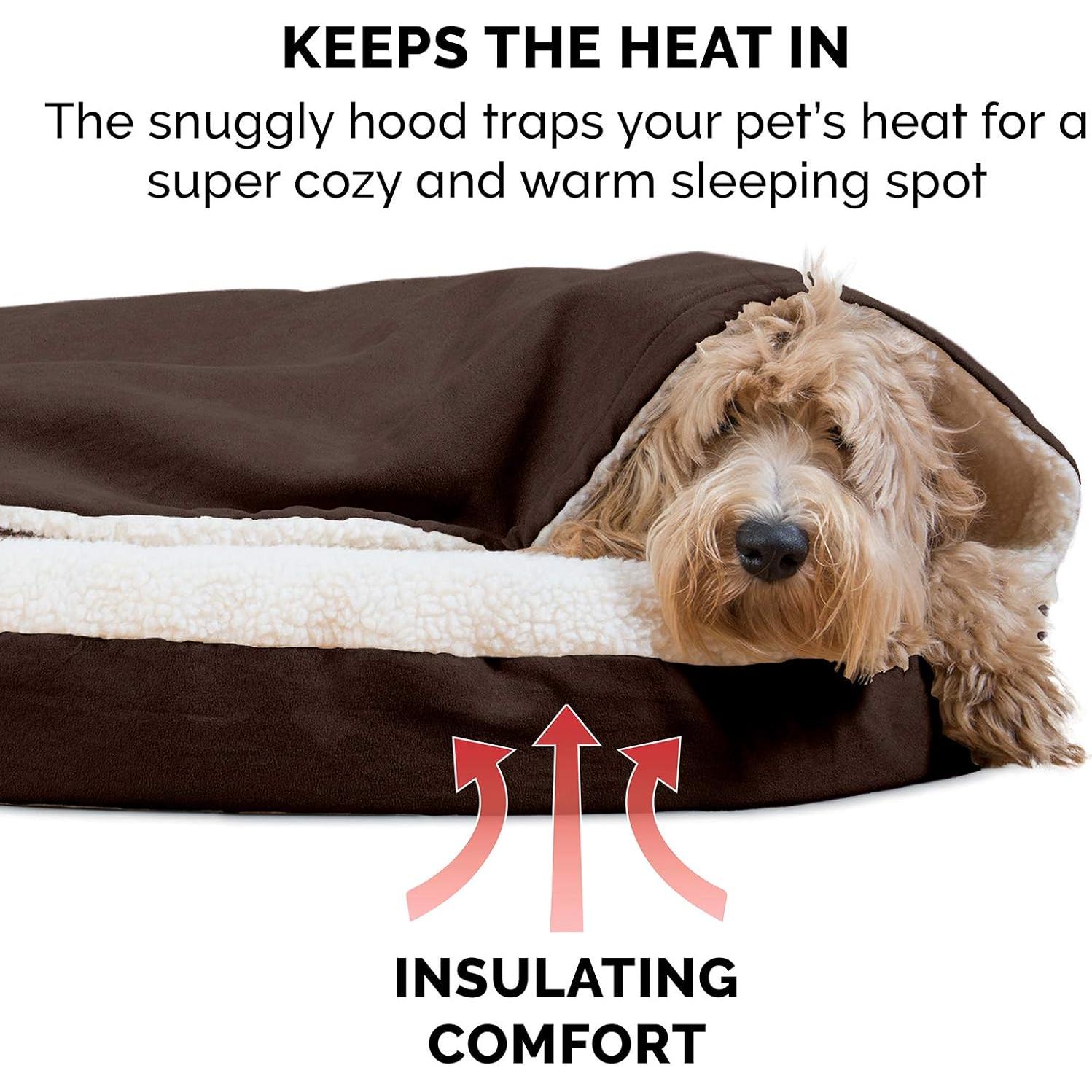 Cama para Perros Furhaven 66 cm Espuma Viscoelástica Espresso