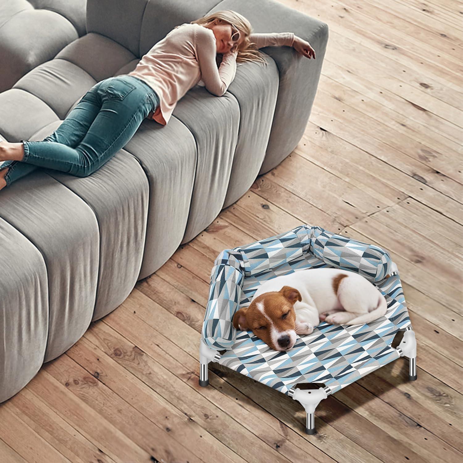 Cama ortopédica elevada para perros Pyowmgd 62x62 cm