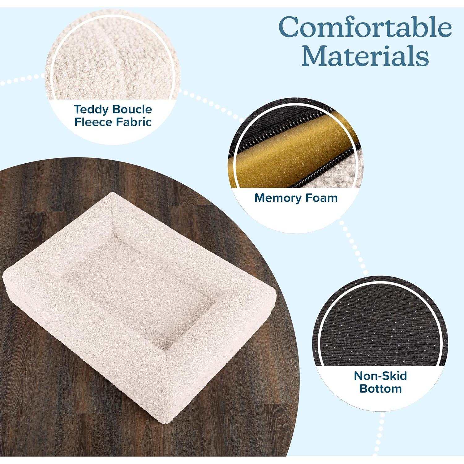 Cama Ortopédica para Perros Pequeños PETMAKER 66cm Crema