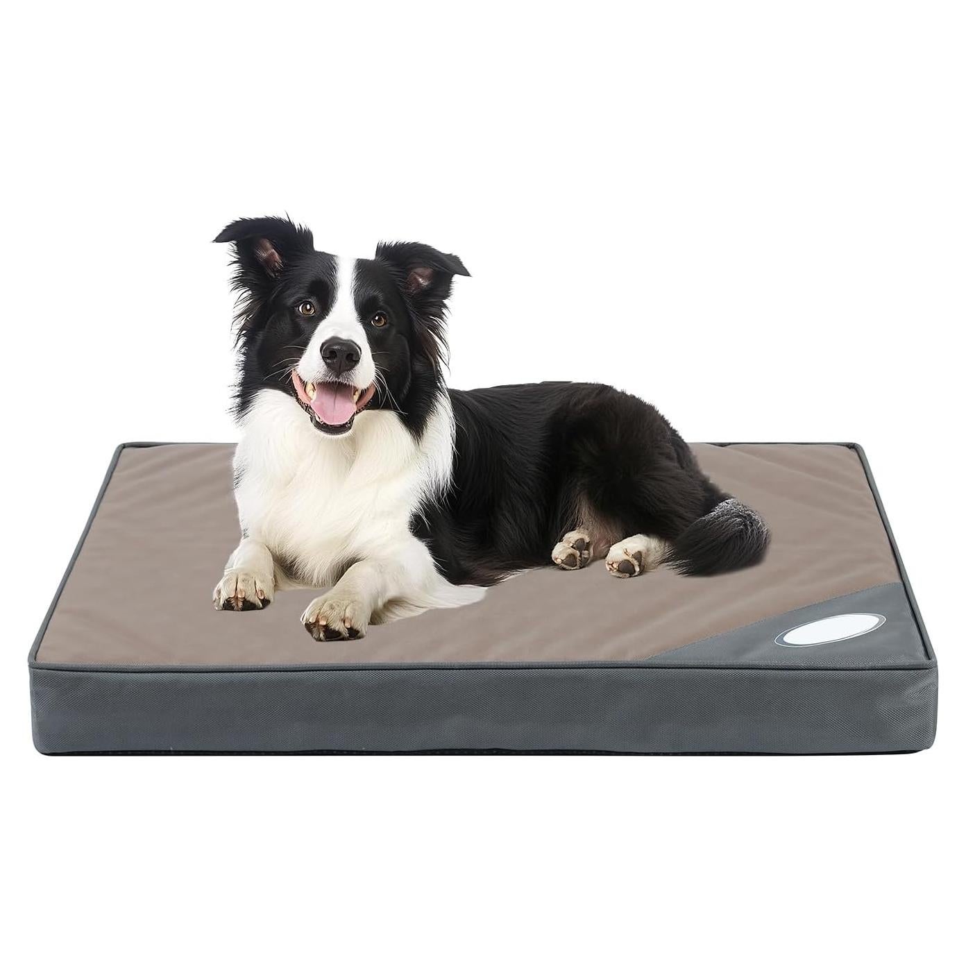 Cama Ortopédica Impermeable para Perros OUPEIWAWA 91.4x66.8cm Beige