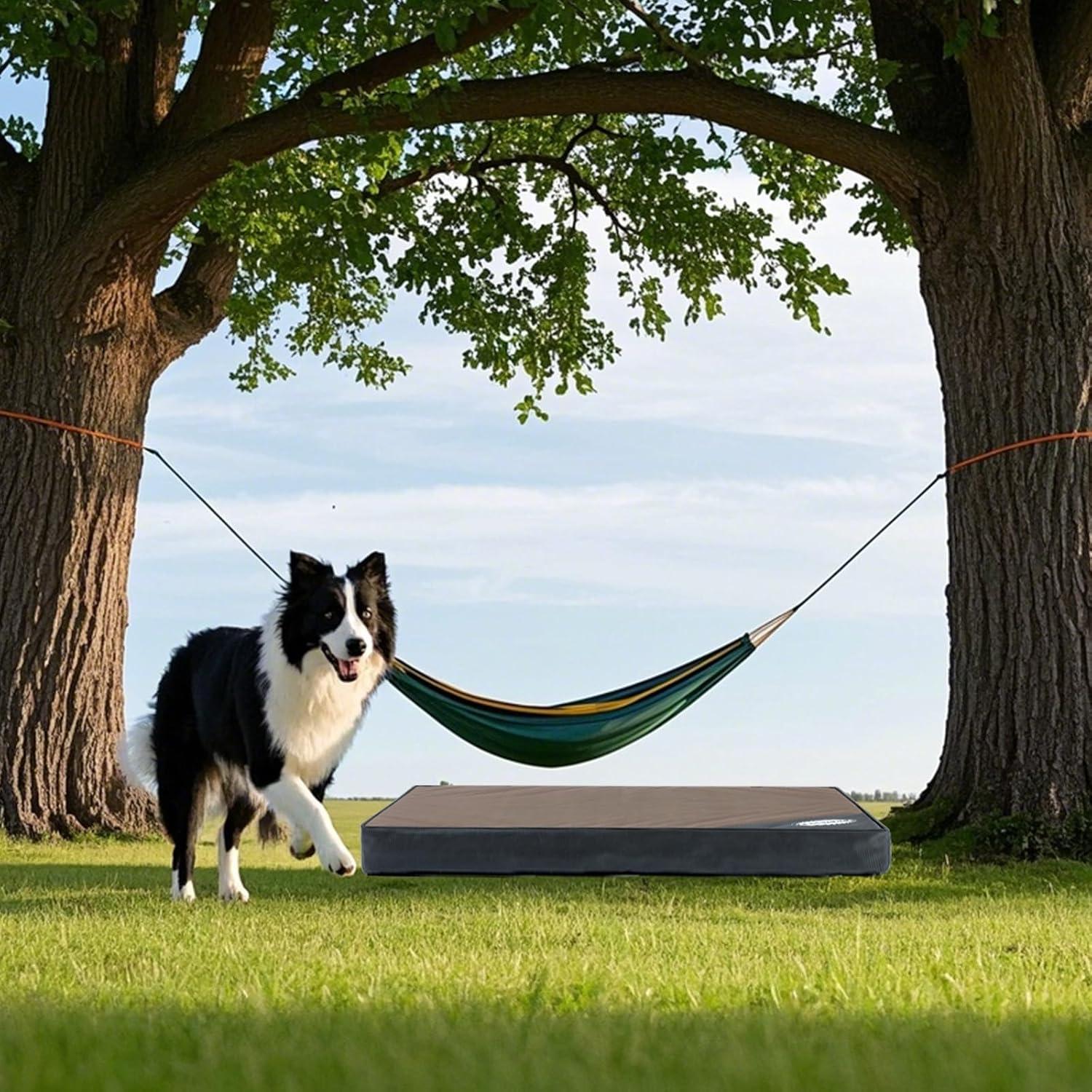 Cama Ortopédica Impermeable para Perros OUPEIWAWA 91.4x66.8cm Beige