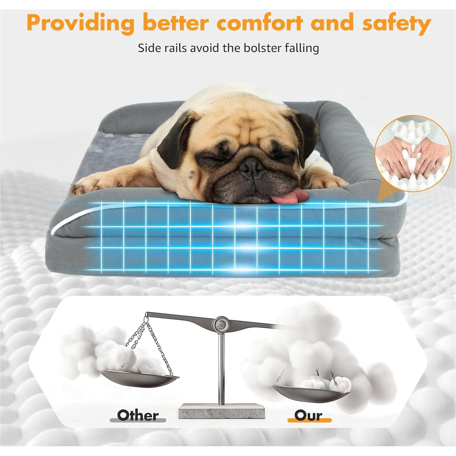 Cama Elevada para Perros Lekereise 2-en-1 Gris 81.99x67.78cm