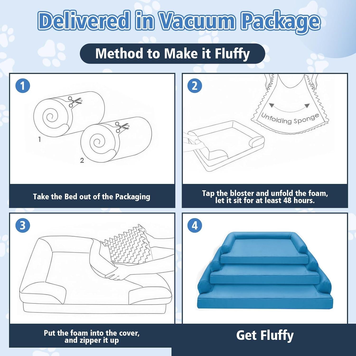 Cama para Perros Indestructible Maihandasi 106.68x76.2cm Azul