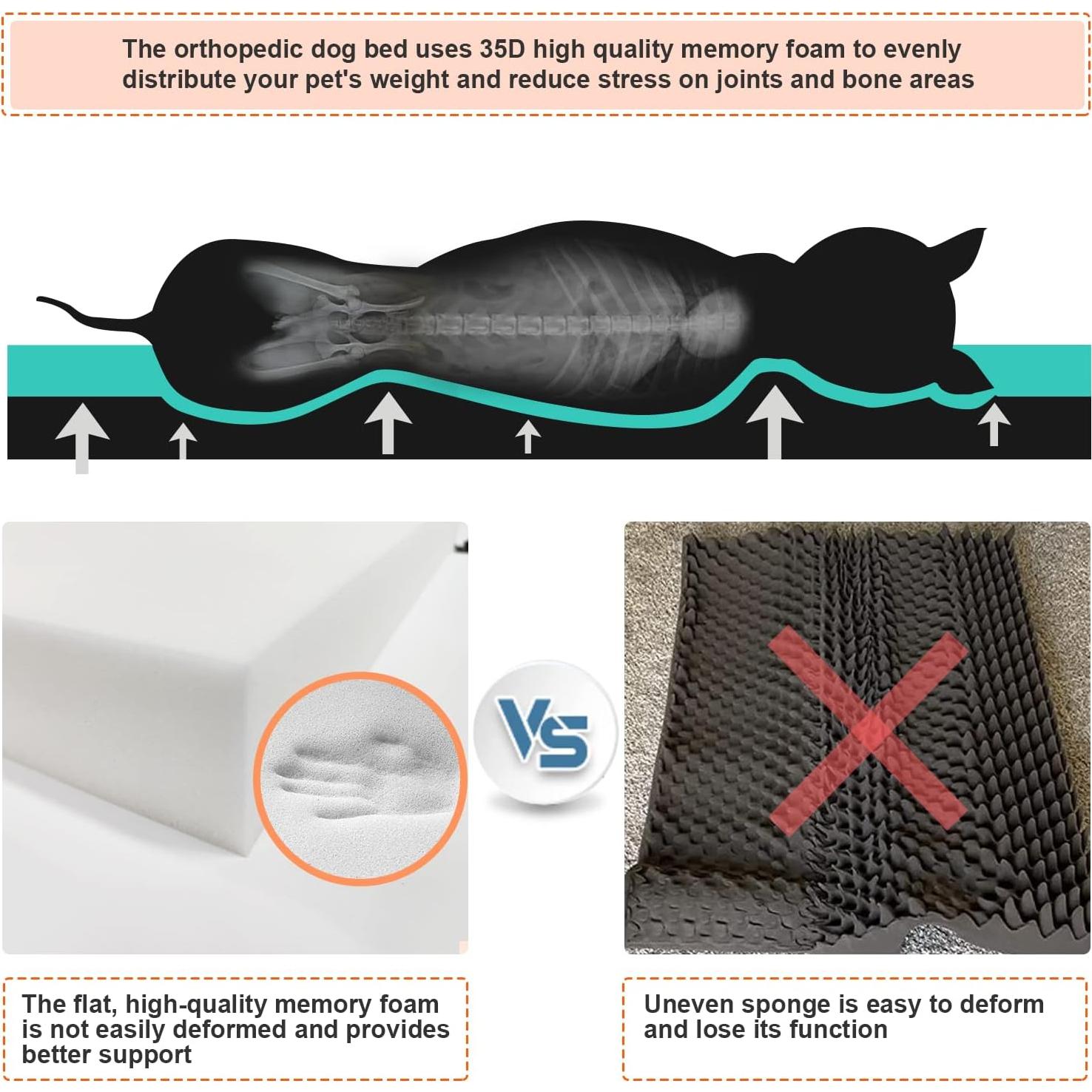 Cama Térmica Ortopédica para Perros HyphessAda Grande 91x68cm